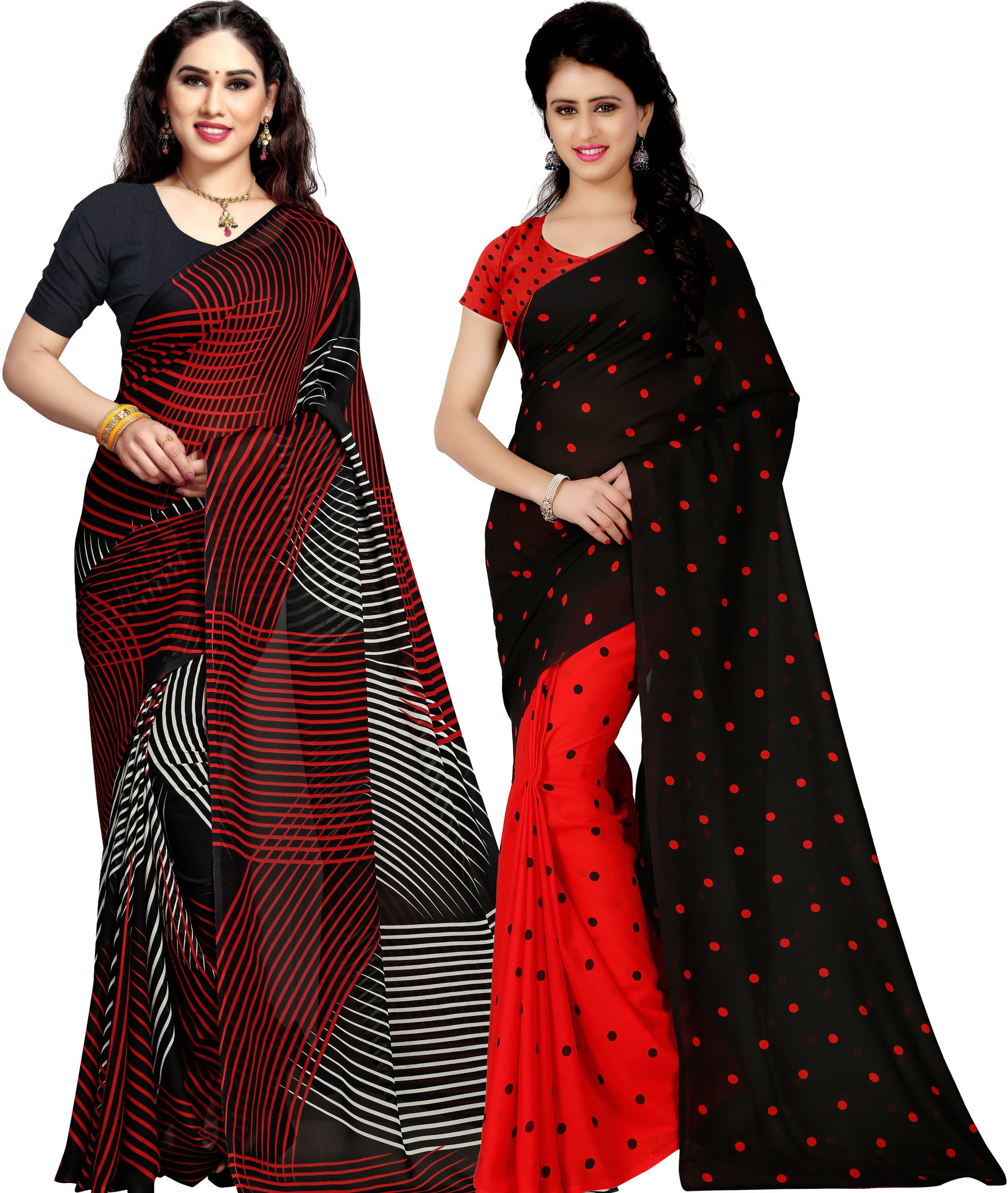     			ANAND SAREE Georgette Printed Regular Saree With Unstitched Blouse Piece ( Multicolor )