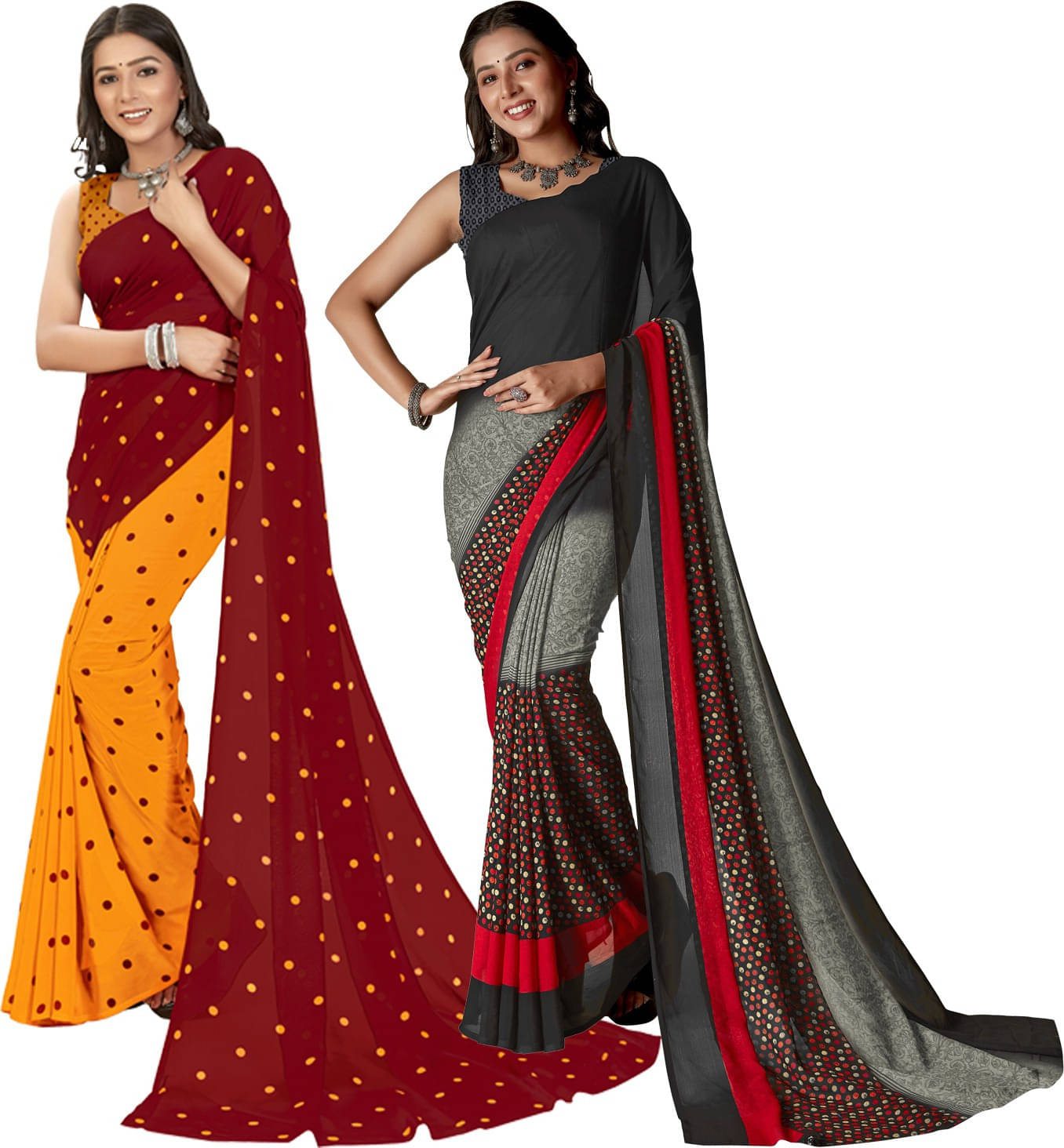     			ANAND SAREE Georgette Self Design Regular Saree With Unstitched Blouse Piece ( Multicolor )
