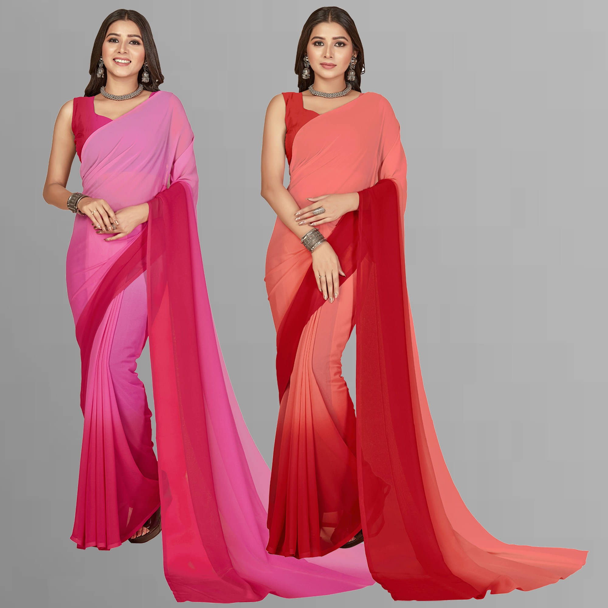     			ANAND SAREE Georgette Striped Regular Saree With Unstitched Blouse Piece ( Multicolor )