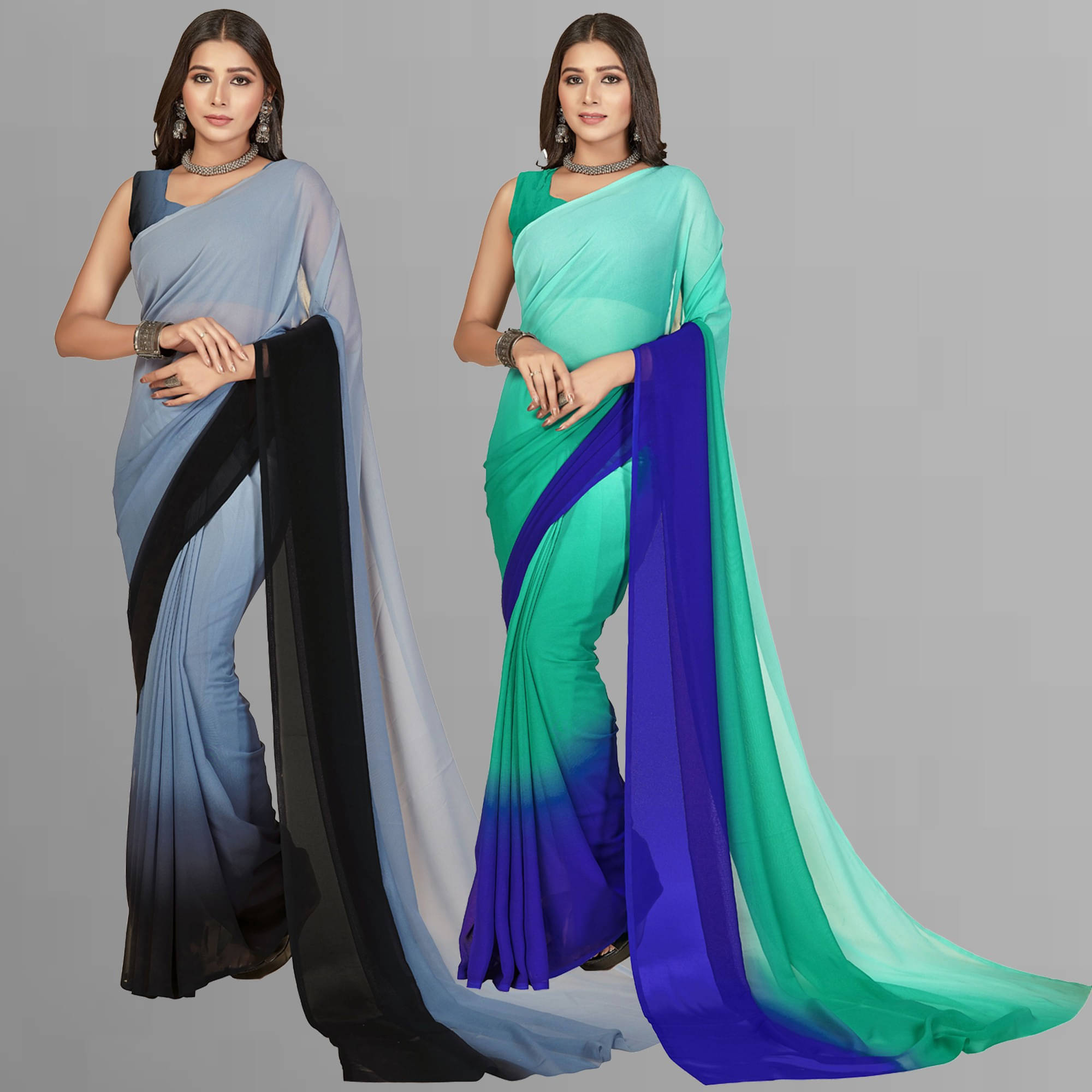 ANAND SAREE Georgette Striped Regular Saree With Unstitched Blouse Piece ( Multicolor ) ANAND SAREE Georgette Striped Regular Saree With Unstitched Blouse Piece ( Multicolor )