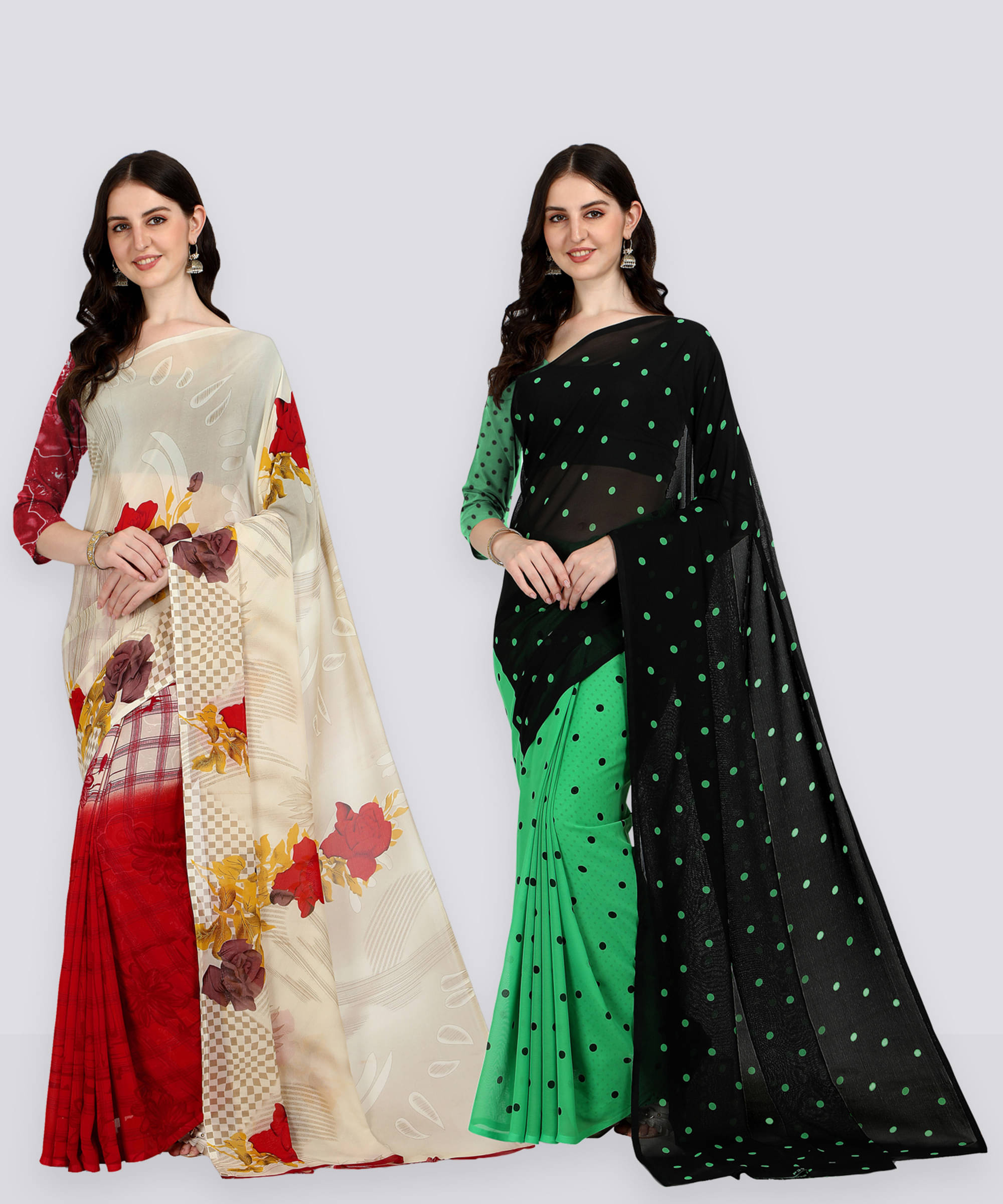 ANAND SAREE Georgette Striped Regular Saree With Unstitched Blouse Piece ( Multicolor ) ANAND SAREE Georgette Striped Regular Saree With Unstitched Blouse Piece ( Multicolor )