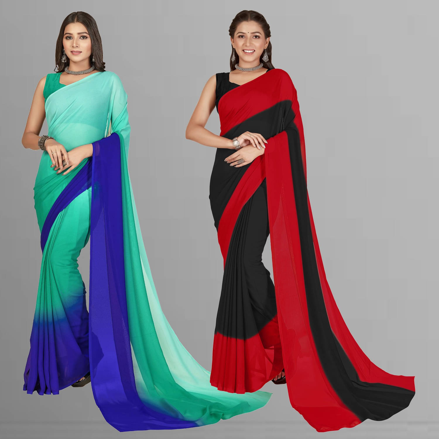 ANAND SAREE Georgette Striped Regular Saree With Unstitched Blouse Piece ( Multicolor ) ANAND SAREE Georgette Striped Regular Saree With Unstitched Blouse Piece ( Multicolor )