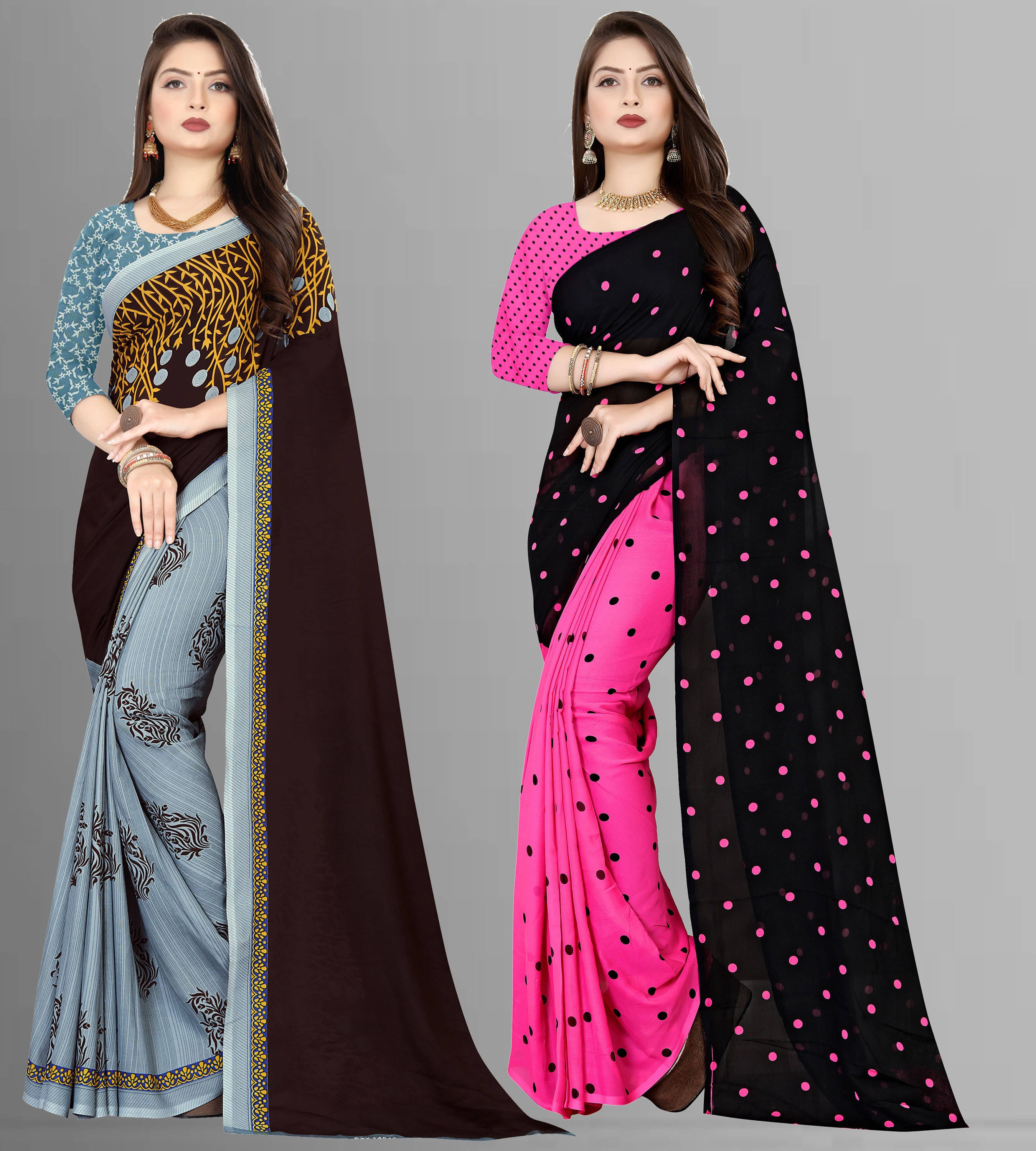 ANAND SAREE Georgette Striped Regular Saree With Unstitched Blouse Piece ( Multicolor ) ANAND SAREE Georgette Striped Regular Saree With Unstitched Blouse Piece ( Multicolor )