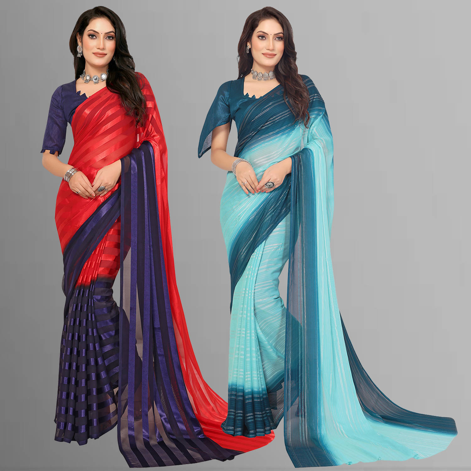 ANAND SAREE Satin Embellished Regular Saree With Unstitched Blouse Piece ( Multicolor ) ANAND SAREE Satin Embellished Regular Saree With Unstitched Blouse Piece ( Multicolor )