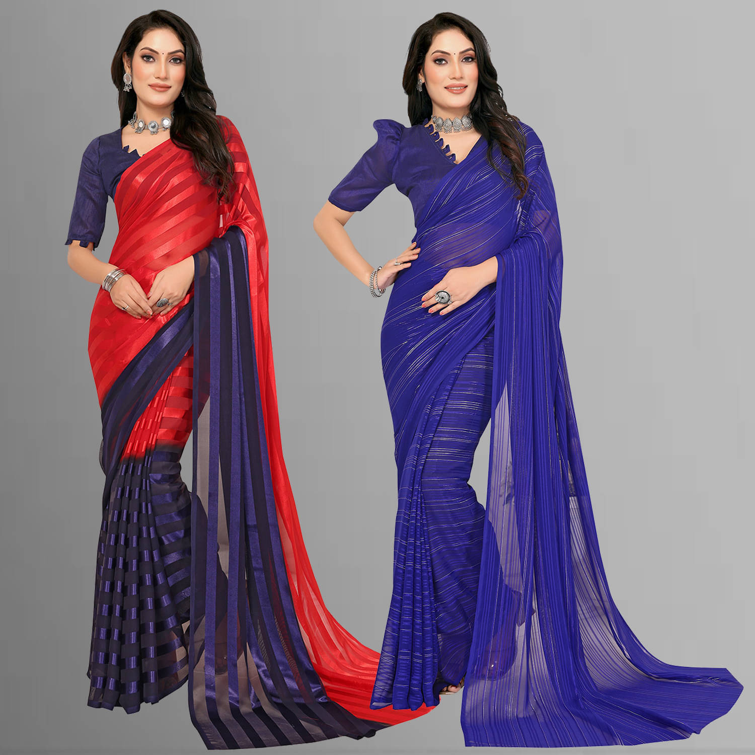 ANAND SAREE Satin Embellished Regular Saree With Unstitched Blouse Piece ( Multicolor ) ANAND SAREE Satin Embellished Regular Saree With Unstitched Blouse Piece ( Multicolor )