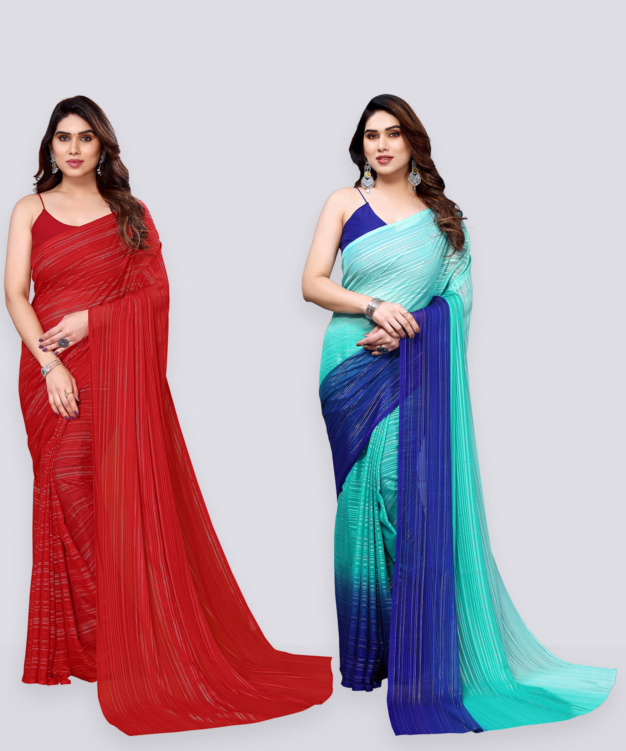     			ANAND SAREE Satin Embellished Regular Saree Without Blouse Piece ( Multicolor )