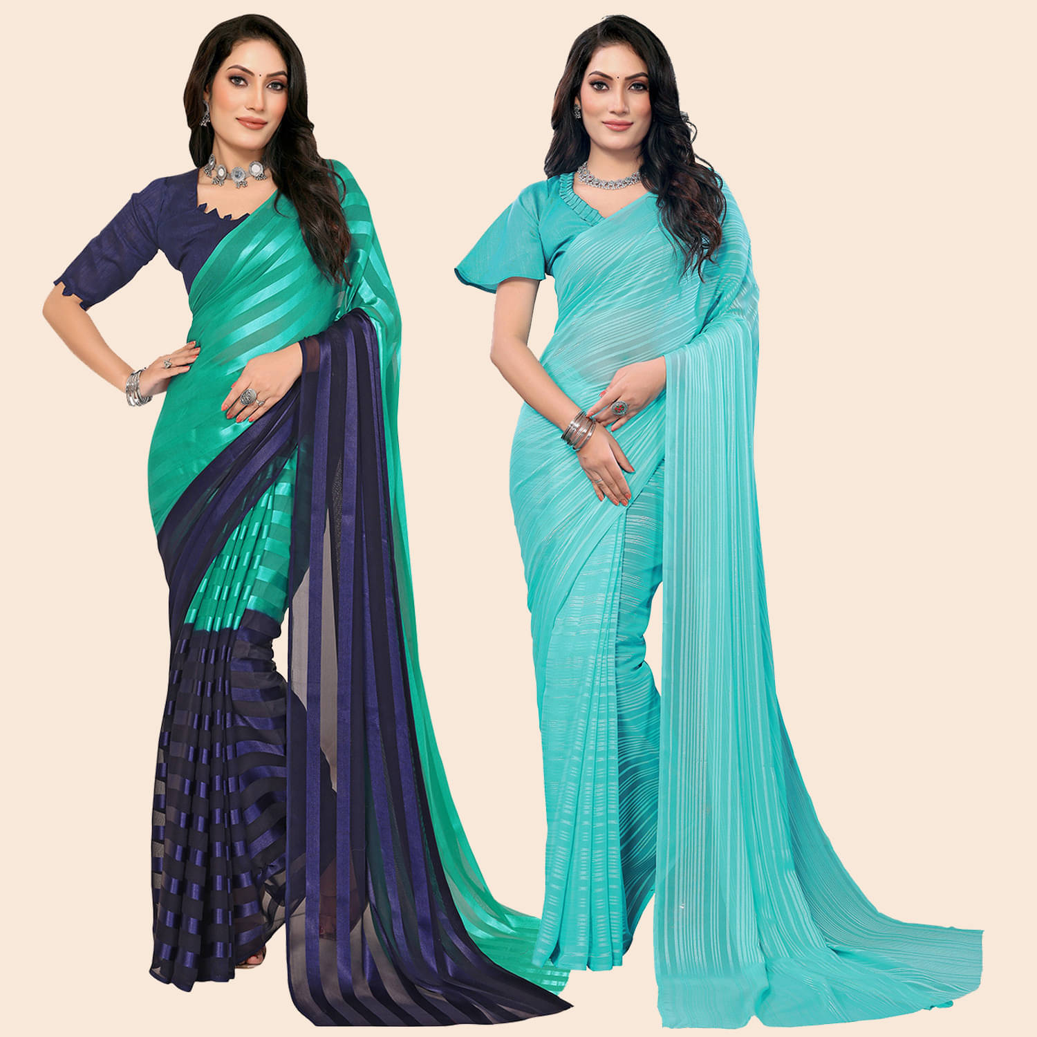     			ANAND SAREE Satin Embellished Regular Saree With Unstitched Blouse Piece ( Multicolor )
