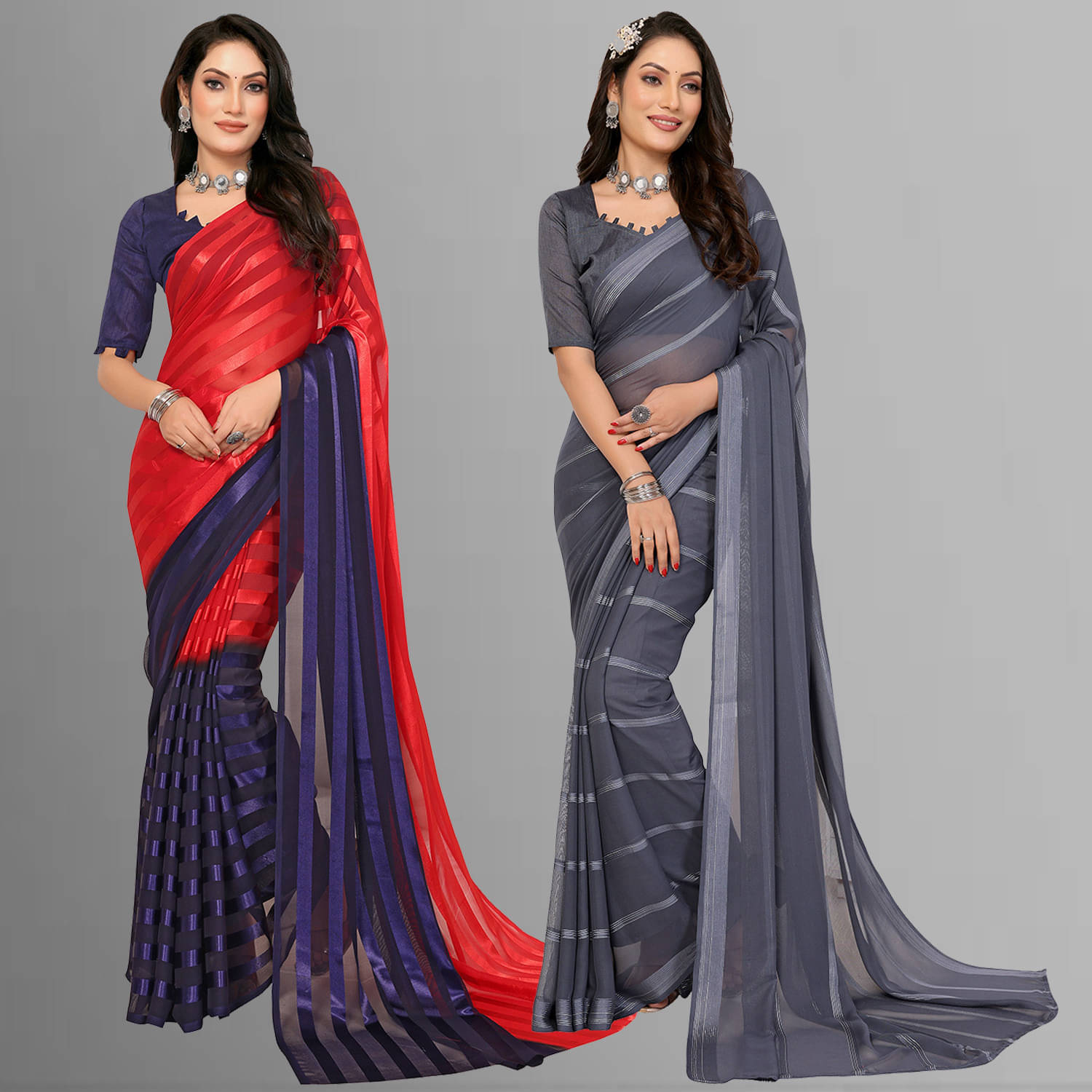     			ANAND SAREE Satin Embellished Regular Saree With Unstitched Blouse Piece ( Multicolor )