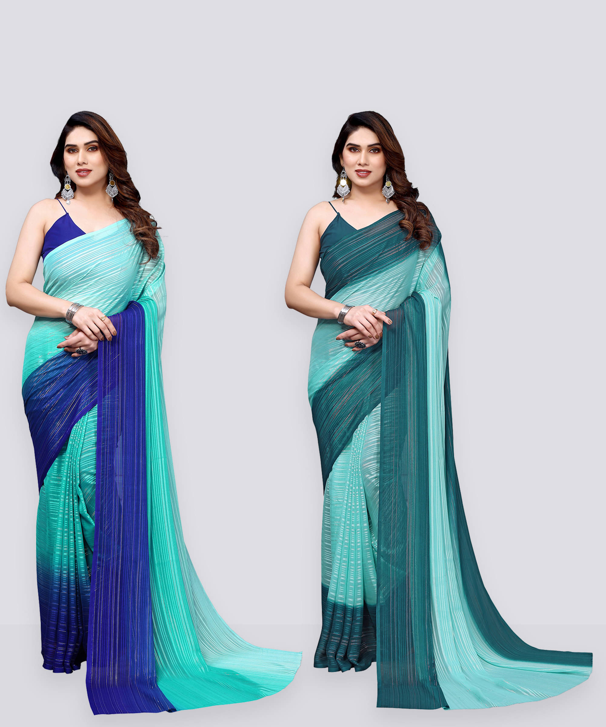     			ANAND SAREE Satin Embellished Regular Saree Without Blouse Piece ( Multicolor )