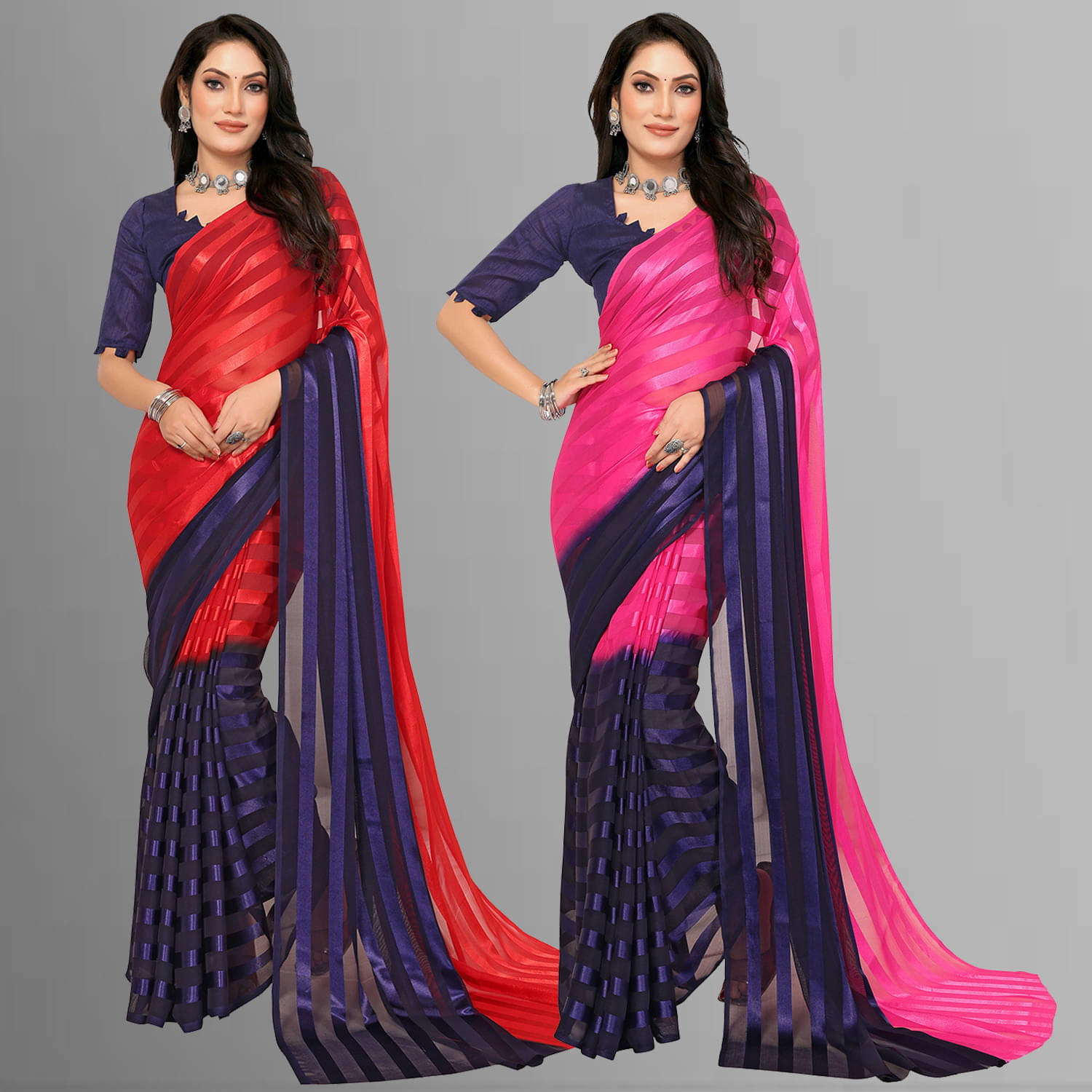 ANAND SAREE Satin Embellished Regular Saree With Unstitched Blouse Piece ( Multicolor ) ANAND SAREE Satin Embellished Regular Saree With Unstitched Blouse Piece ( Multicolor )
