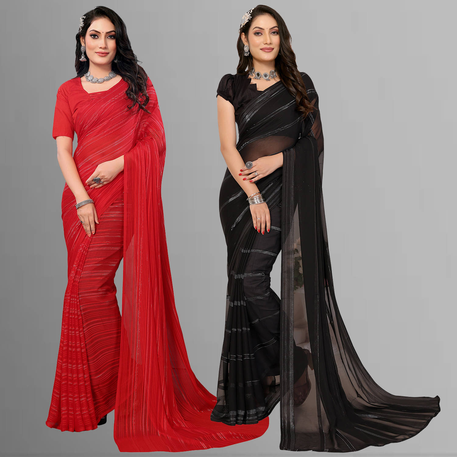 ANAND SAREE Satin Self Design Regular Saree With Unstitched Blouse Piece ( Multicolor ) ANAND SAREE Satin Self Design Regular Saree With Unstitched Blouse Piece ( Multicolor )
