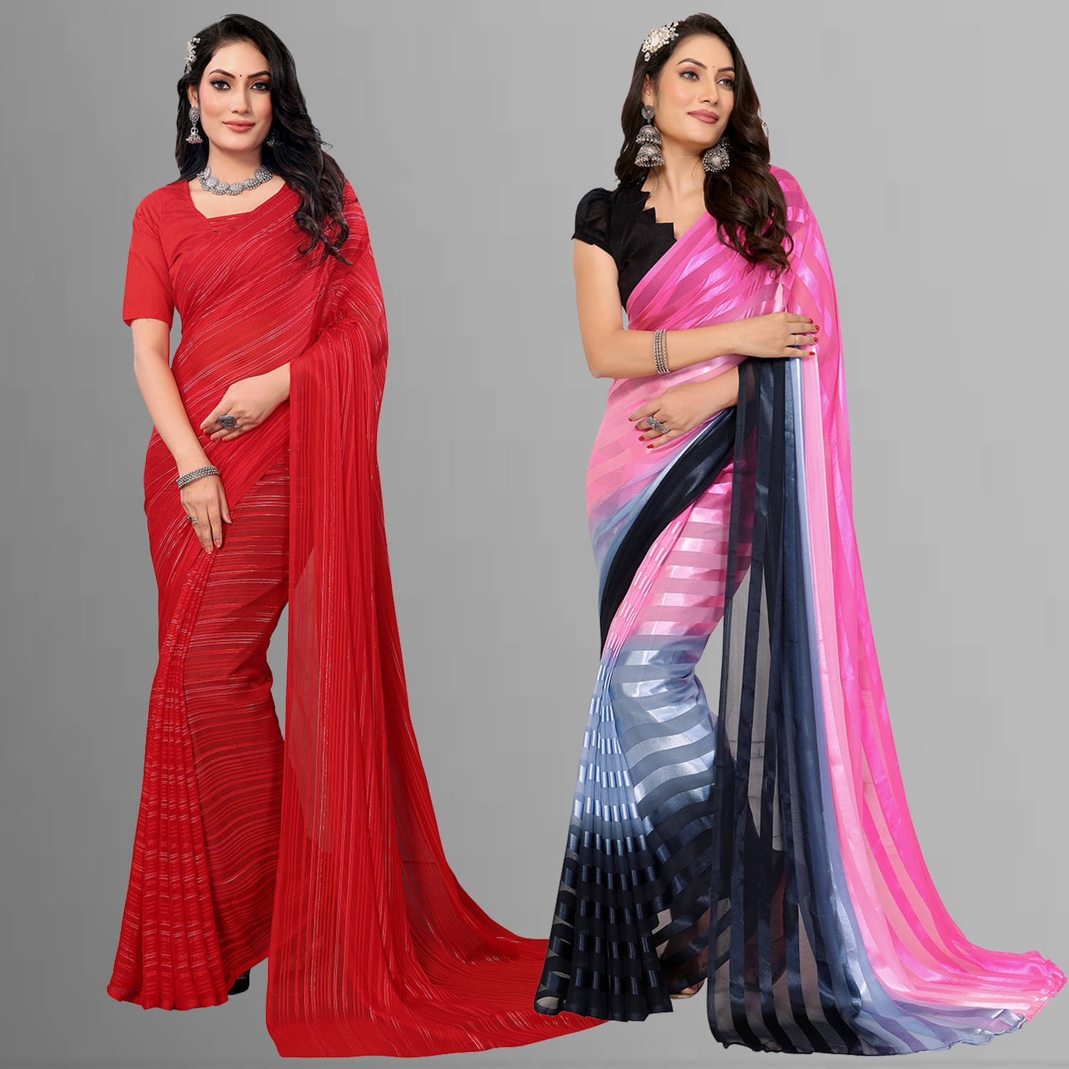 ANAND SAREE Satin Self Design Regular Saree With Unstitched Blouse Piece ( Multicolor ) ANAND SAREE Satin Self Design Regular Saree With Unstitched Blouse Piece ( Multicolor )