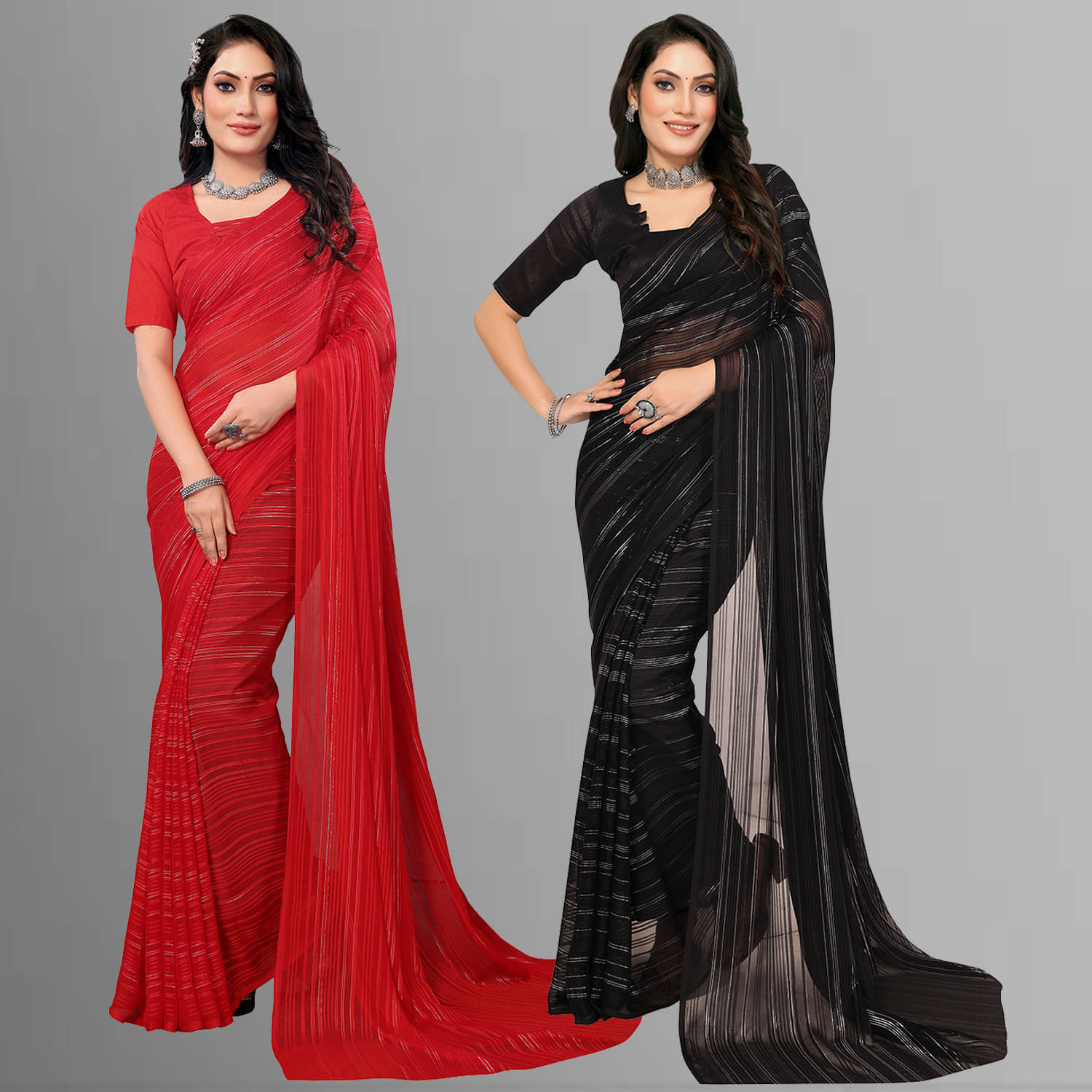 ANAND SAREE Satin Self Design Regular Saree With Unstitched Blouse Piece ( Multicolor ) ANAND SAREE Satin Self Design Regular Saree With Unstitched Blouse Piece ( Multicolor )