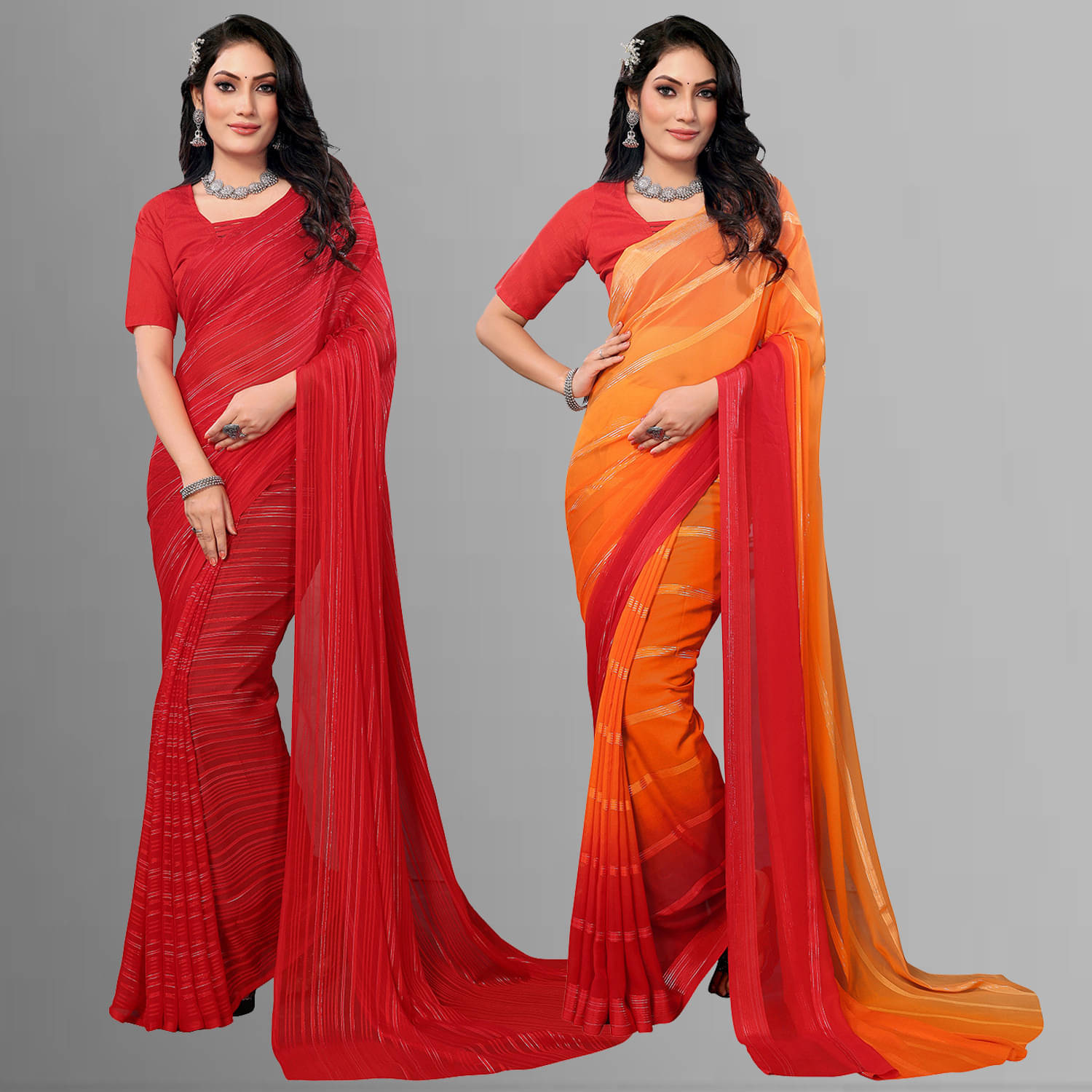 ANAND SAREE Satin Self Design Regular Saree With Unstitched Blouse Piece ( Multicolor ) ANAND SAREE Satin Self Design Regular Saree With Unstitched Blouse Piece ( Multicolor )