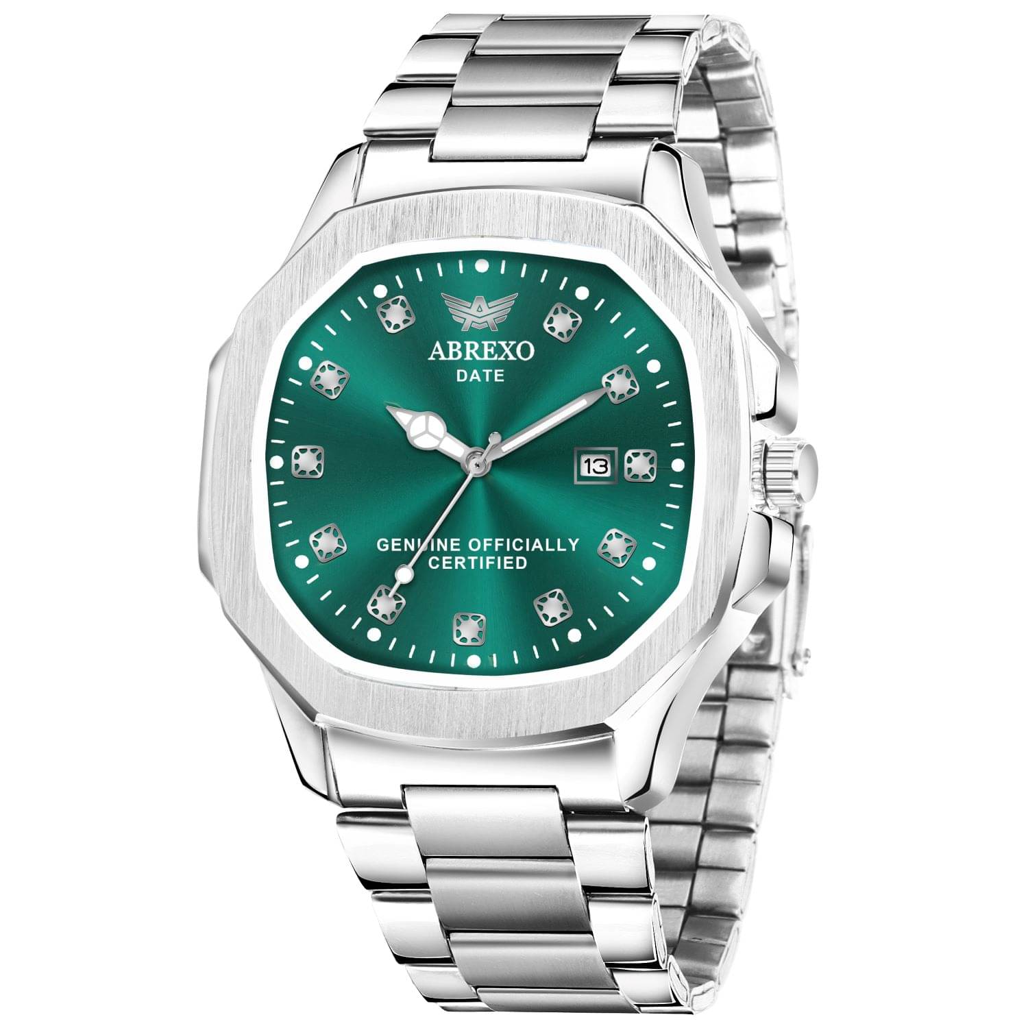     			Abrexo Silver Stainless Steel Analog Men's Watch