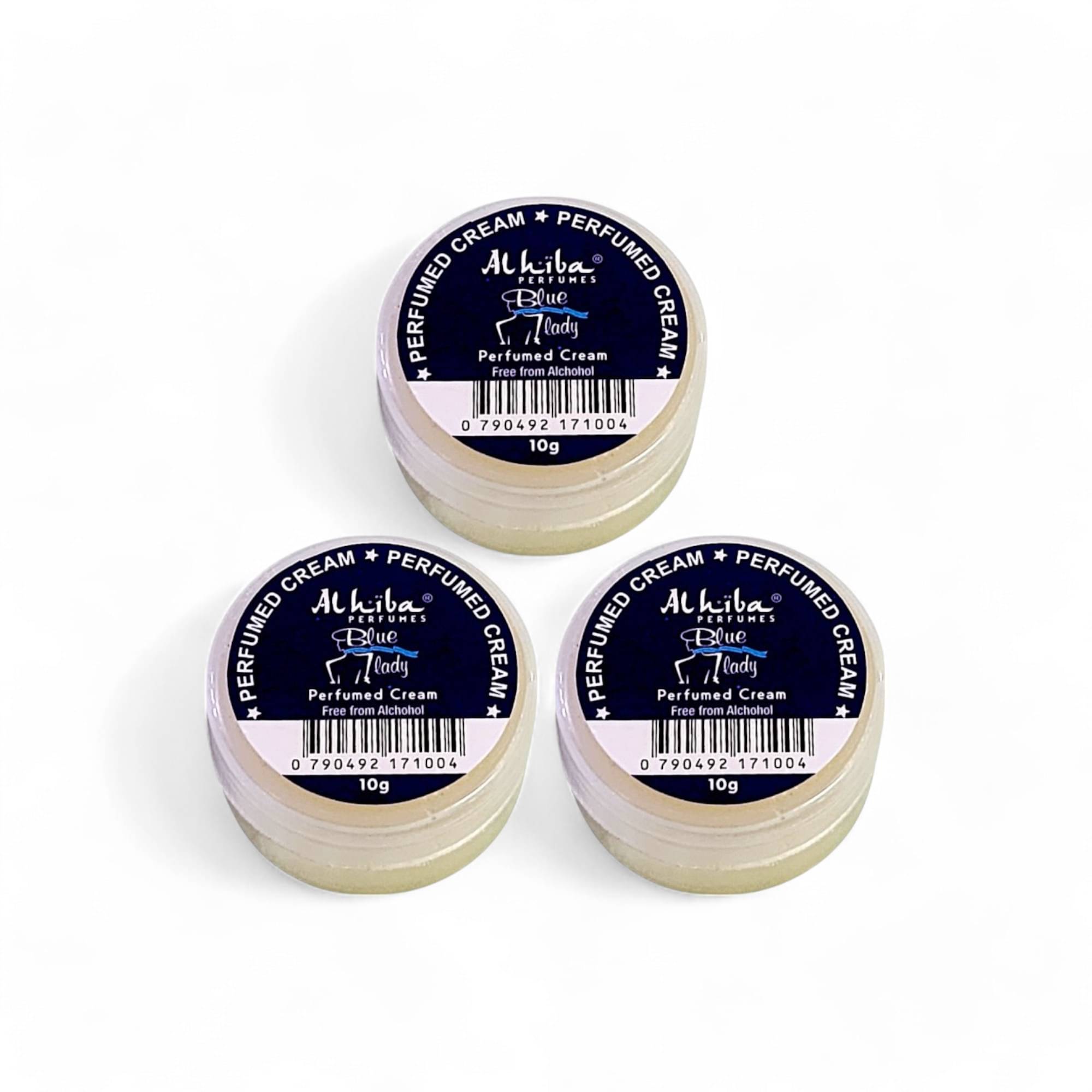 Al Hiba Blue Lady Perfumed Body Deodorant Cream for Unisex 10 gm ( Pack of 3 )     			Al Hiba Blue Lady Perfumed Body Deodorant Cream for Unisex 10 gm ( Pack of 3 )