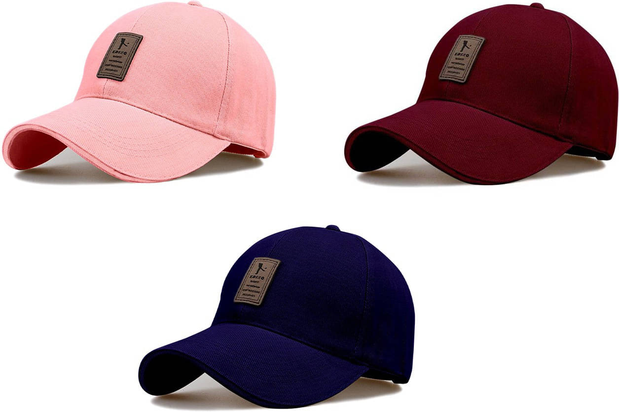     			Alamos Multicolor Cotton Women's Cap ( Pack of 3 )