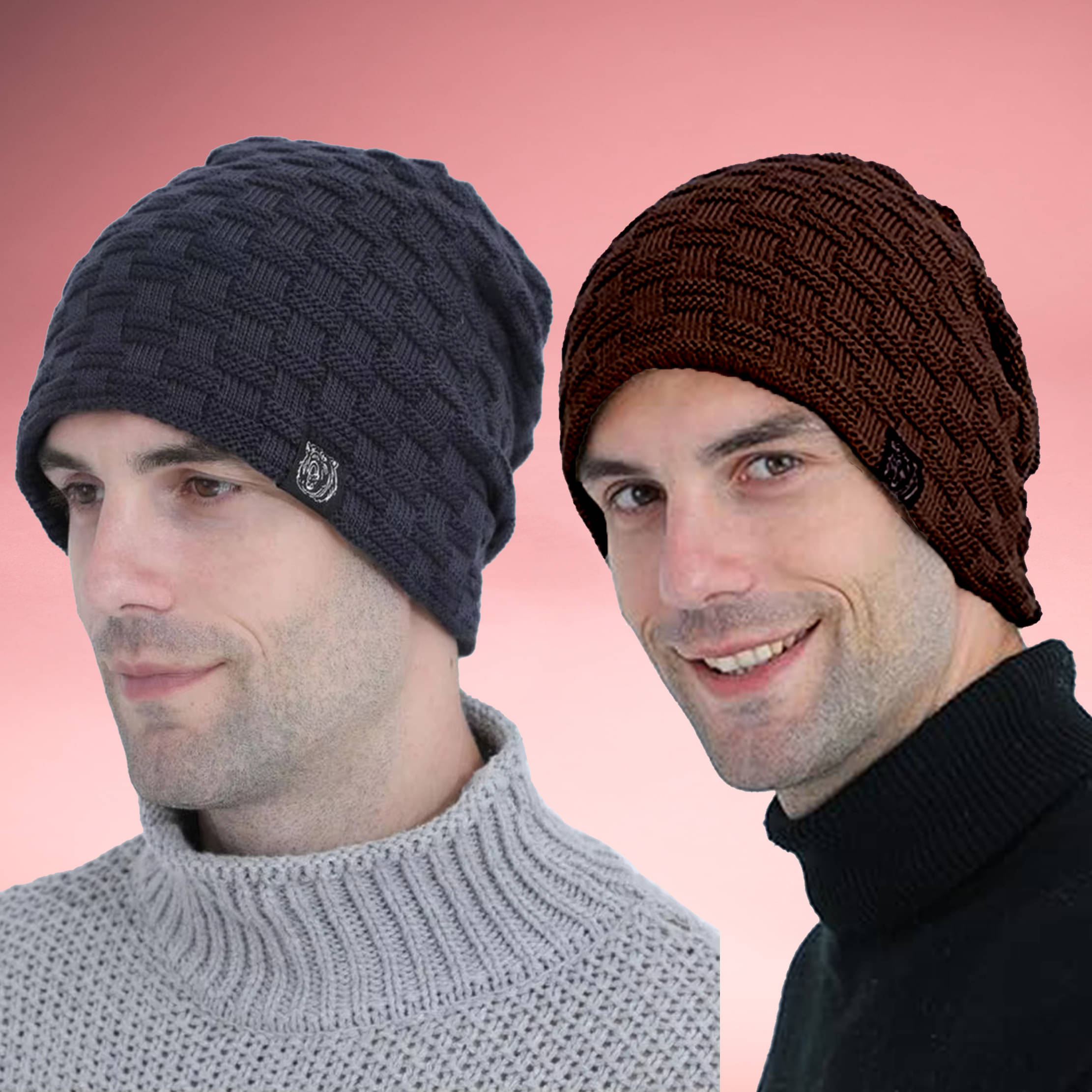 Alamos Multicolor Woollen Women's Cap ( Pack of 2 ) Alamos Multicolor Woollen Women's Cap ( Pack of 2 )