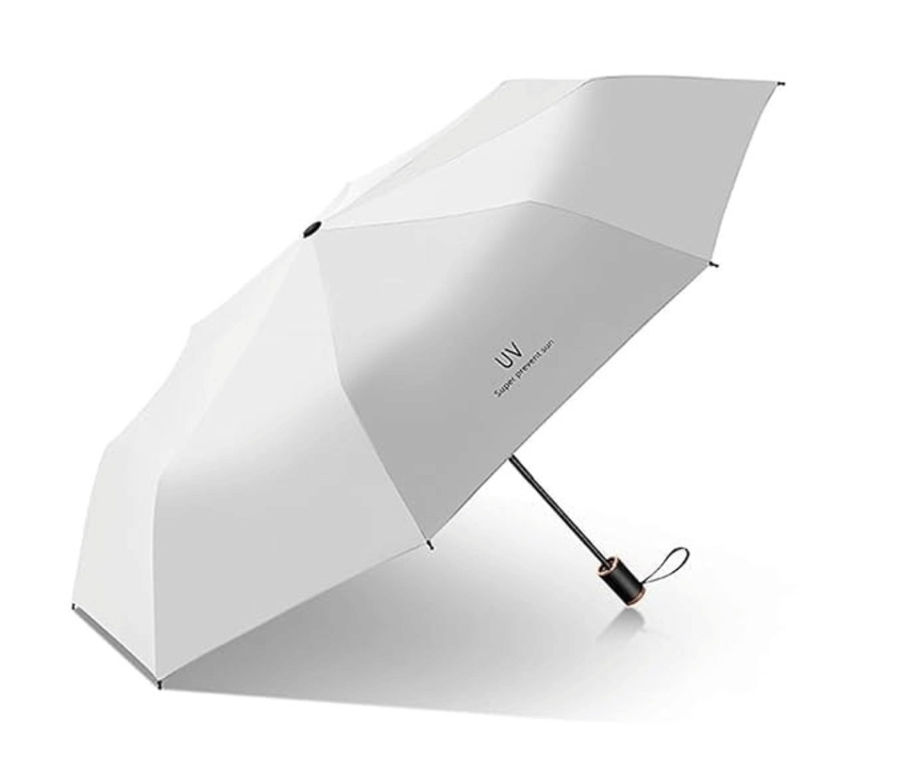     			CLOUDTAIL CHOICE 3 Fold Automatic Umbrella For Rain Sun Wind ( White , Solid Design )