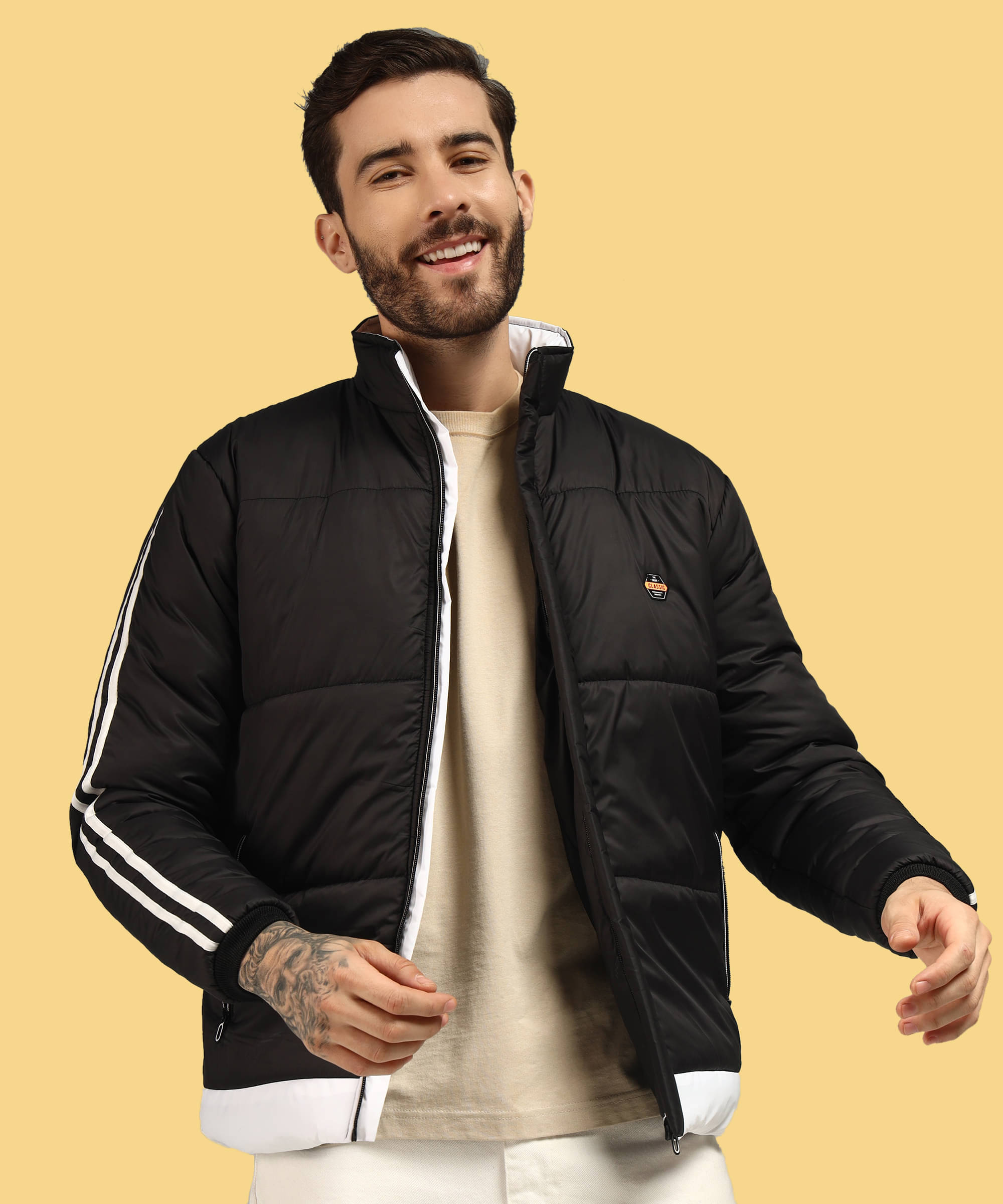 Christy World Polyester Men's Casual Jacket - Black ( Pack of 1 ) Christy World Polyester Men's Casual Jacket - Black ( Pack of 1 )