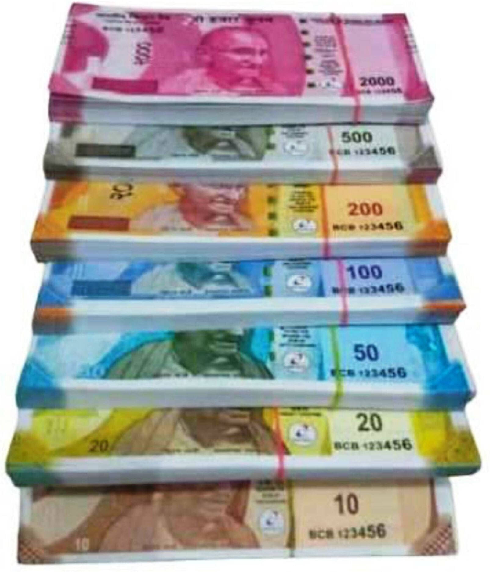 Combo (13 Each x 7=91 Nakli Note) Playing Indian Currency Notes for Fun Paper Combo (13 Each x 7=91 Nakli Note) Playing Indian Currency Notes for Fun Paper