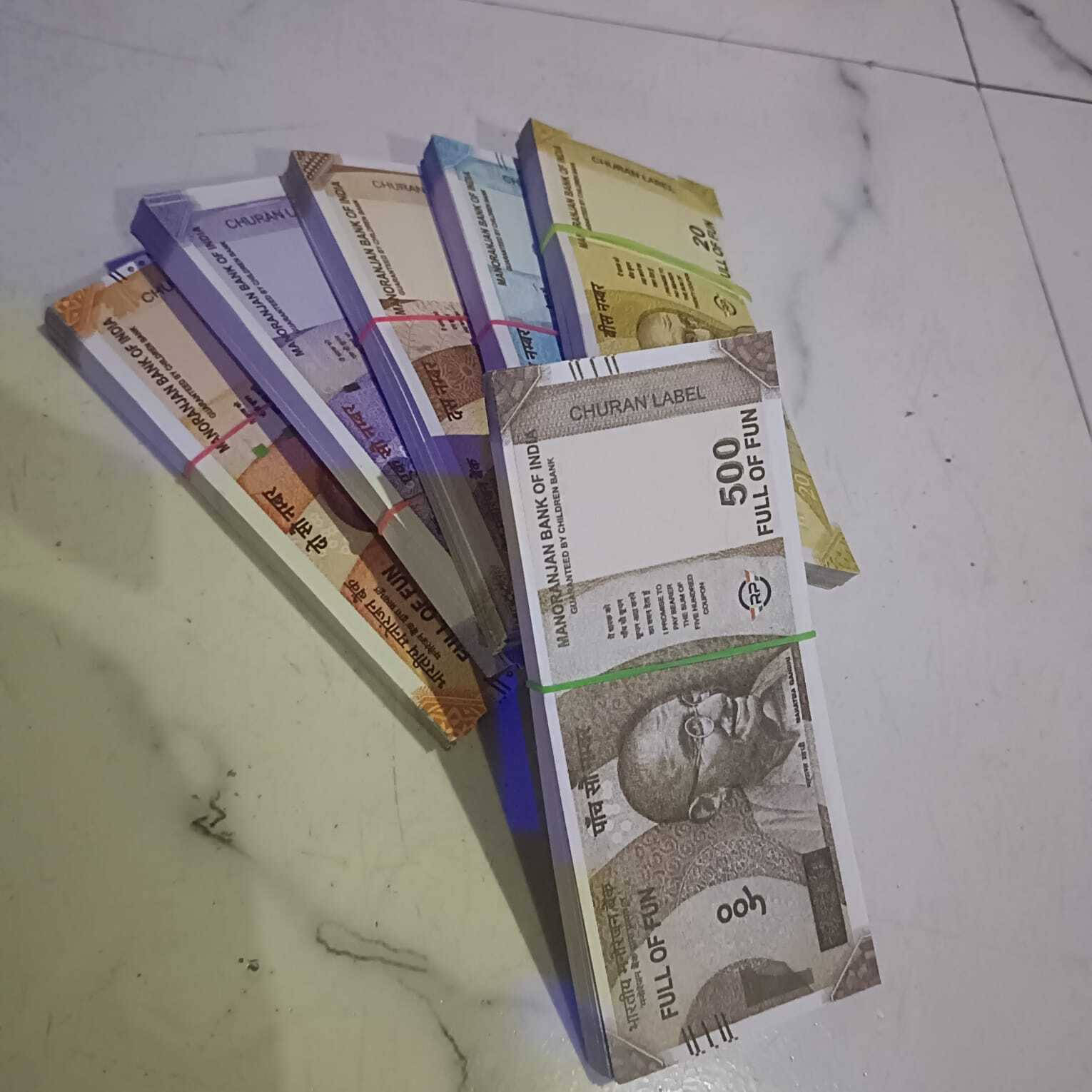     			Combo Pack (11*6= 54 Notes) ( 10,20,50,100,200,500 Notes)Fake Indian Currency_noti70