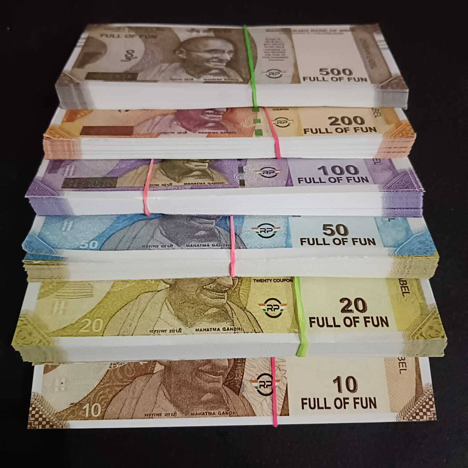     			Combo Pack (9*6= 54 Notes) ( 10,20,50,100,200,500 Notes)Fake Indian Currency_068
