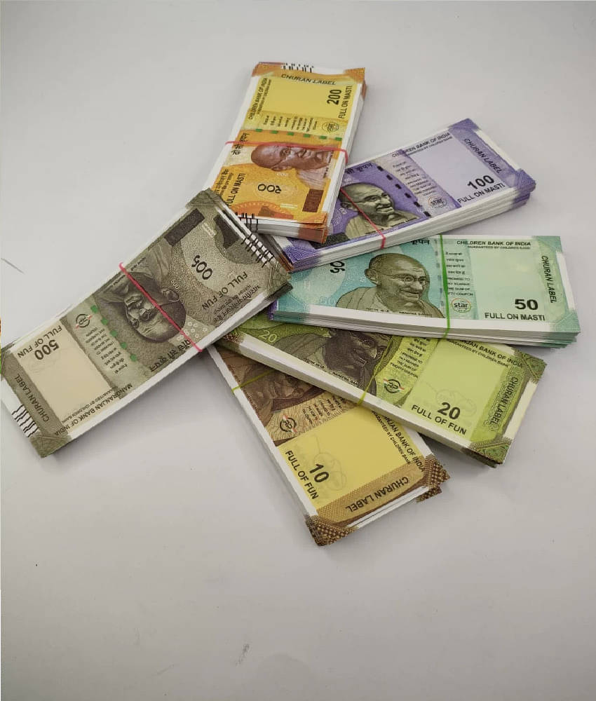     			Combo Pack (9*6= 54 Notes) ( 10,20,50,100,200,500 Notes)Fake Indian Currency_062