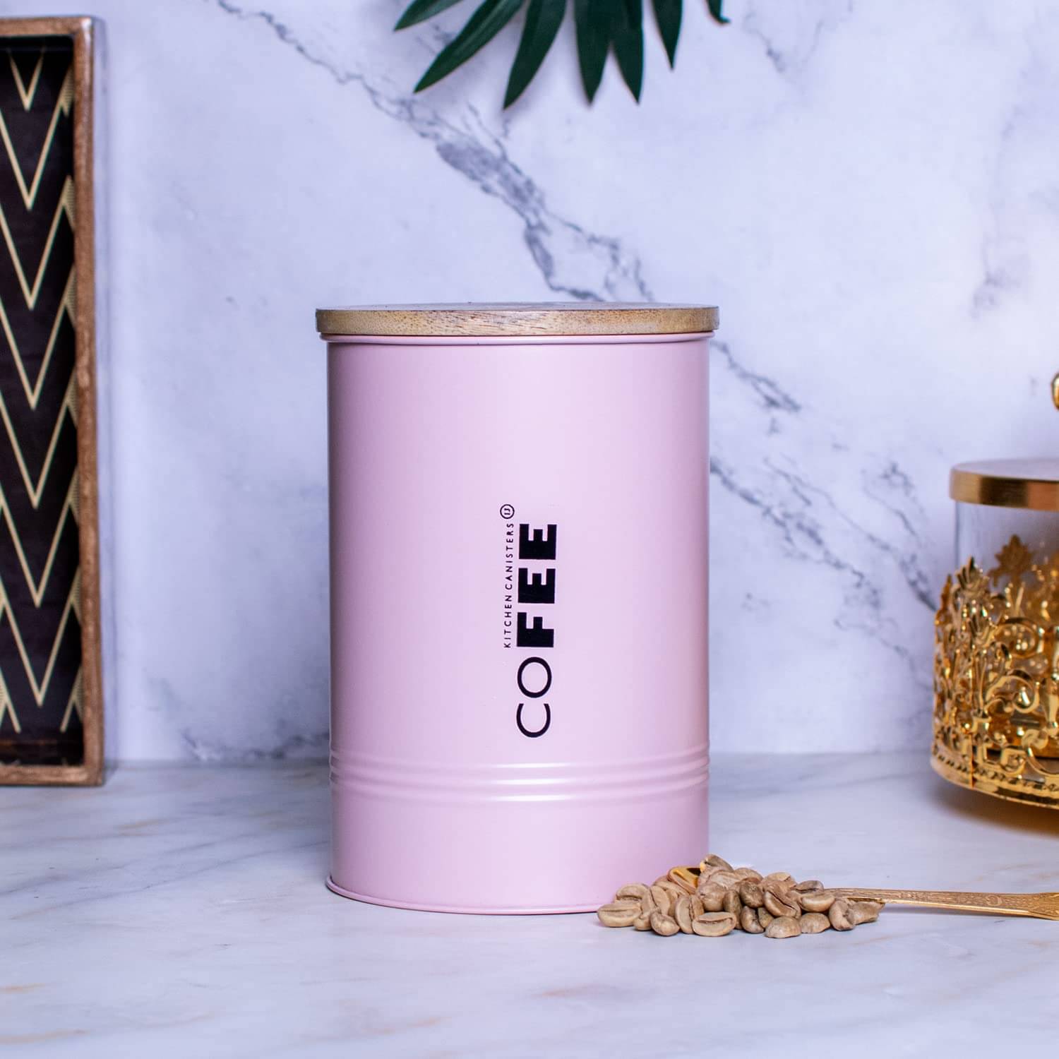 Craftlayout CL-006-TIN-CAN-005 Steel Pink Tea/Coffee/Sugar Container ( Set of 1 ) Craftlayout CL-006-TIN-CAN-005 Steel Pink Tea/Coffee/Sugar Container ( Set of 1 )