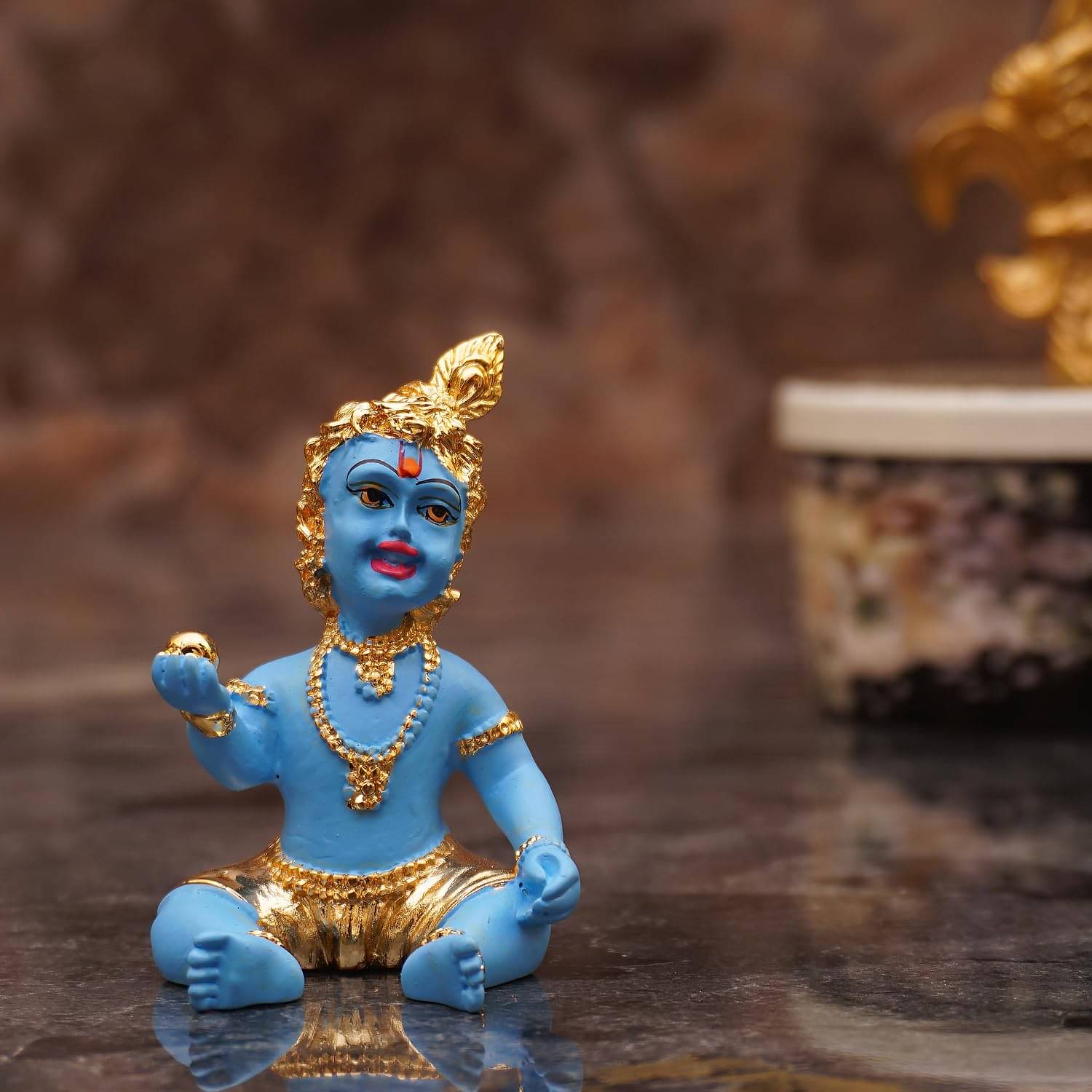 Craftlayout Polyresin Lord Krishna Idol ( 6.35 cm ) Craftlayout Polyresin Lord Krishna Idol ( 6.35 cm )