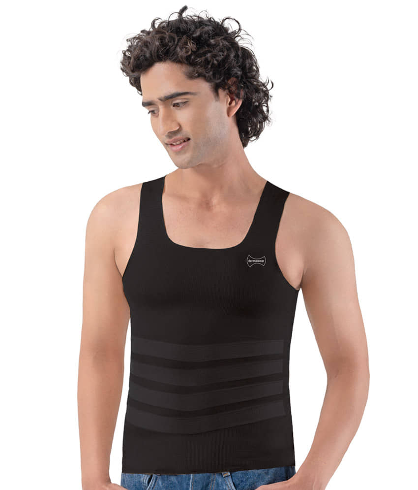 Dermawear Pack of 1 Men's Tummy Shaper ( Black ) - Shapewear | Buy online on ZillyBuy