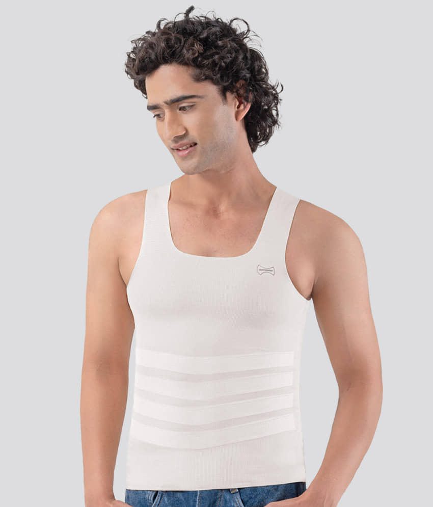 Dermawear Pack of 1 Men's Tummy Shaper ( White ) - Shapewear | Buy online on ZillyBuy