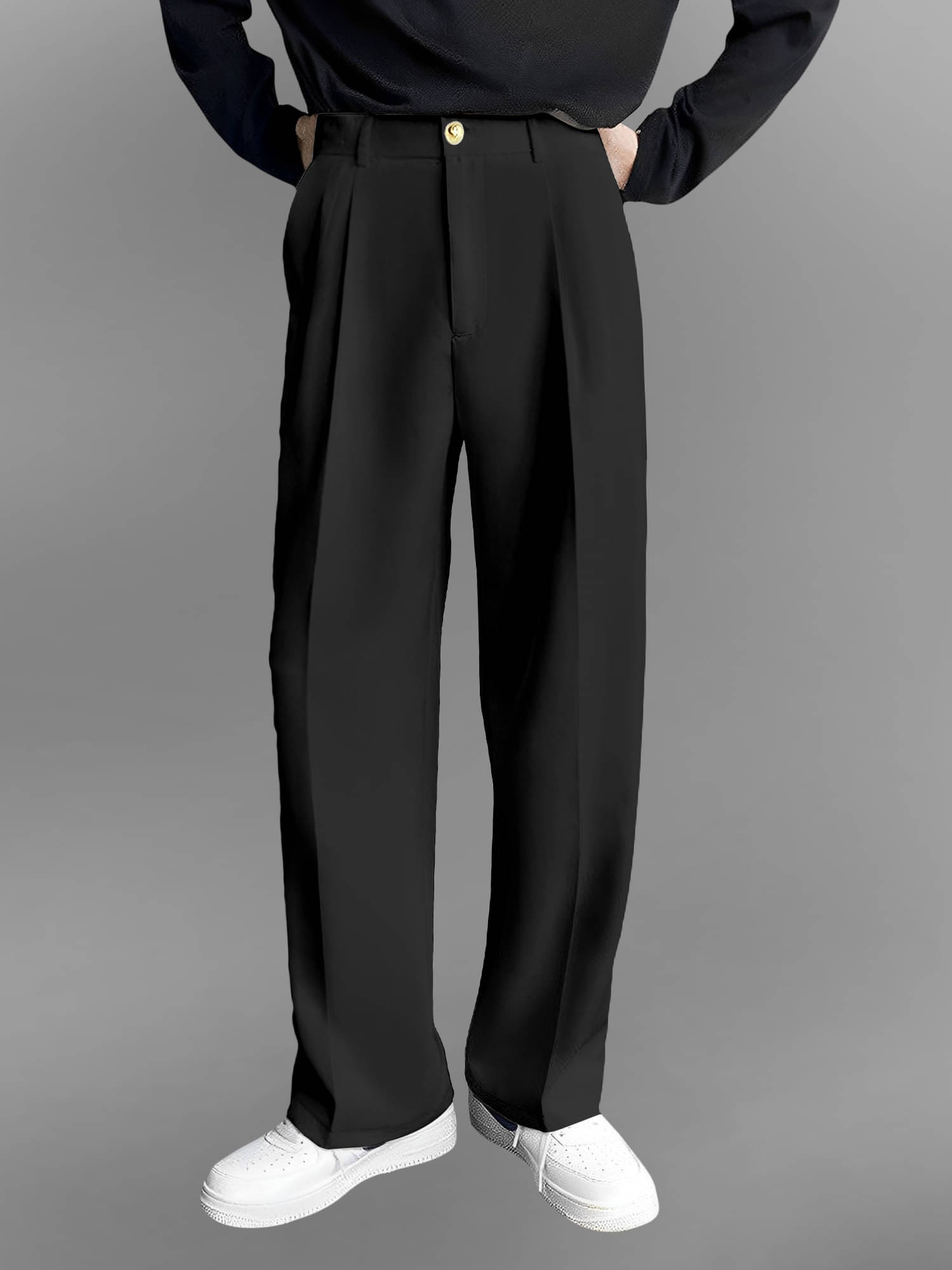     			FTX Loose Pleated Men's Formal Trouser - Black ( Pack of 1 )