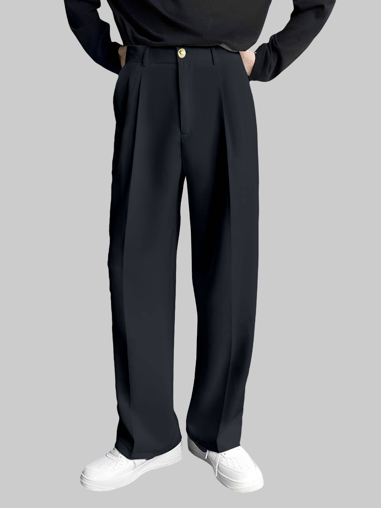     			FTX Loose Pleated Men's Formal Trouser - Dark Grey ( Pack of 1 )