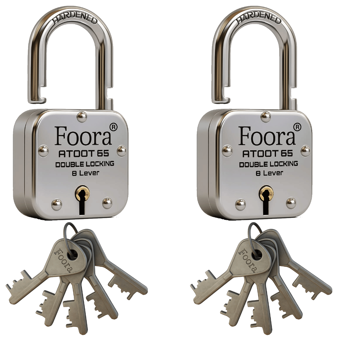     			Foora Atoot 65 Lock with 5 keys Pack of 2