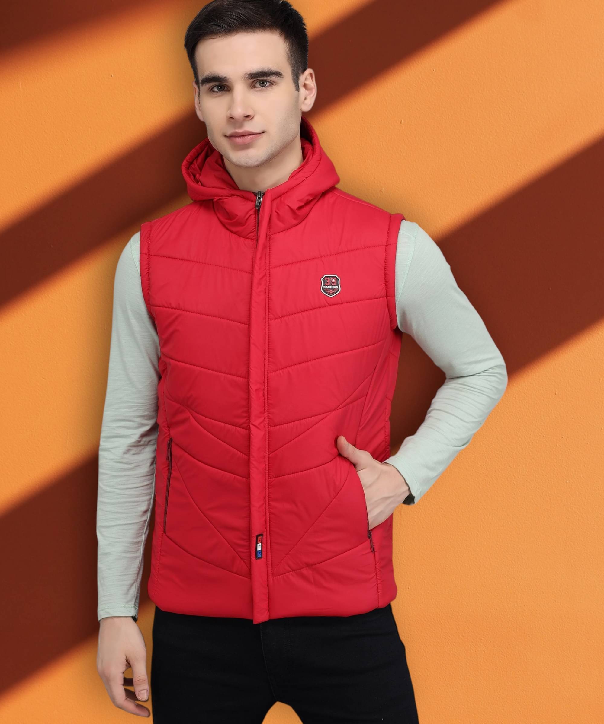     			HEMLOCK Polyester Men's Puffer Jacket - Red ( Pack of 1 )