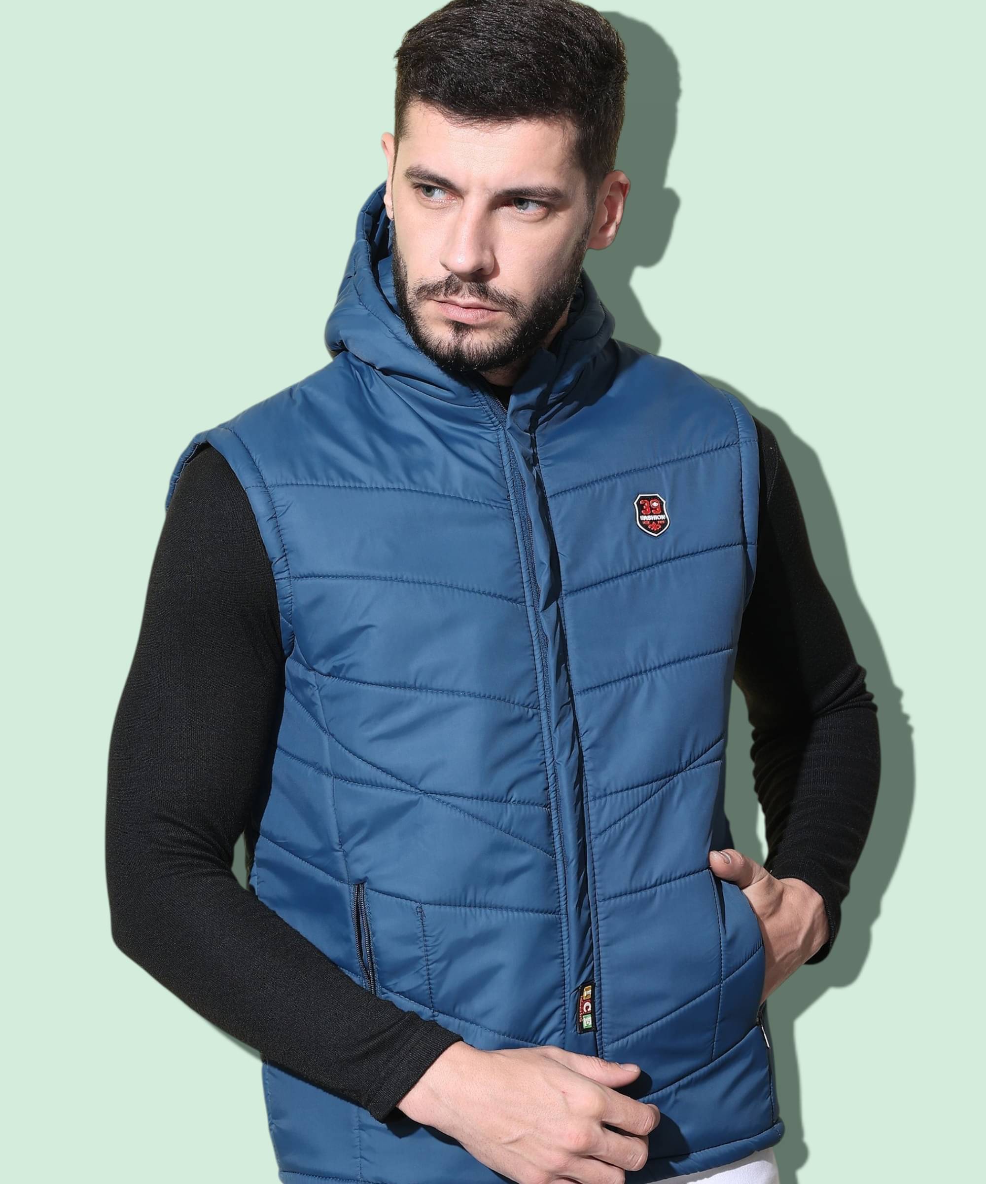     			HEMLOCK Polyester Men's Puffer Jacket - Blue ( Pack of 1 )