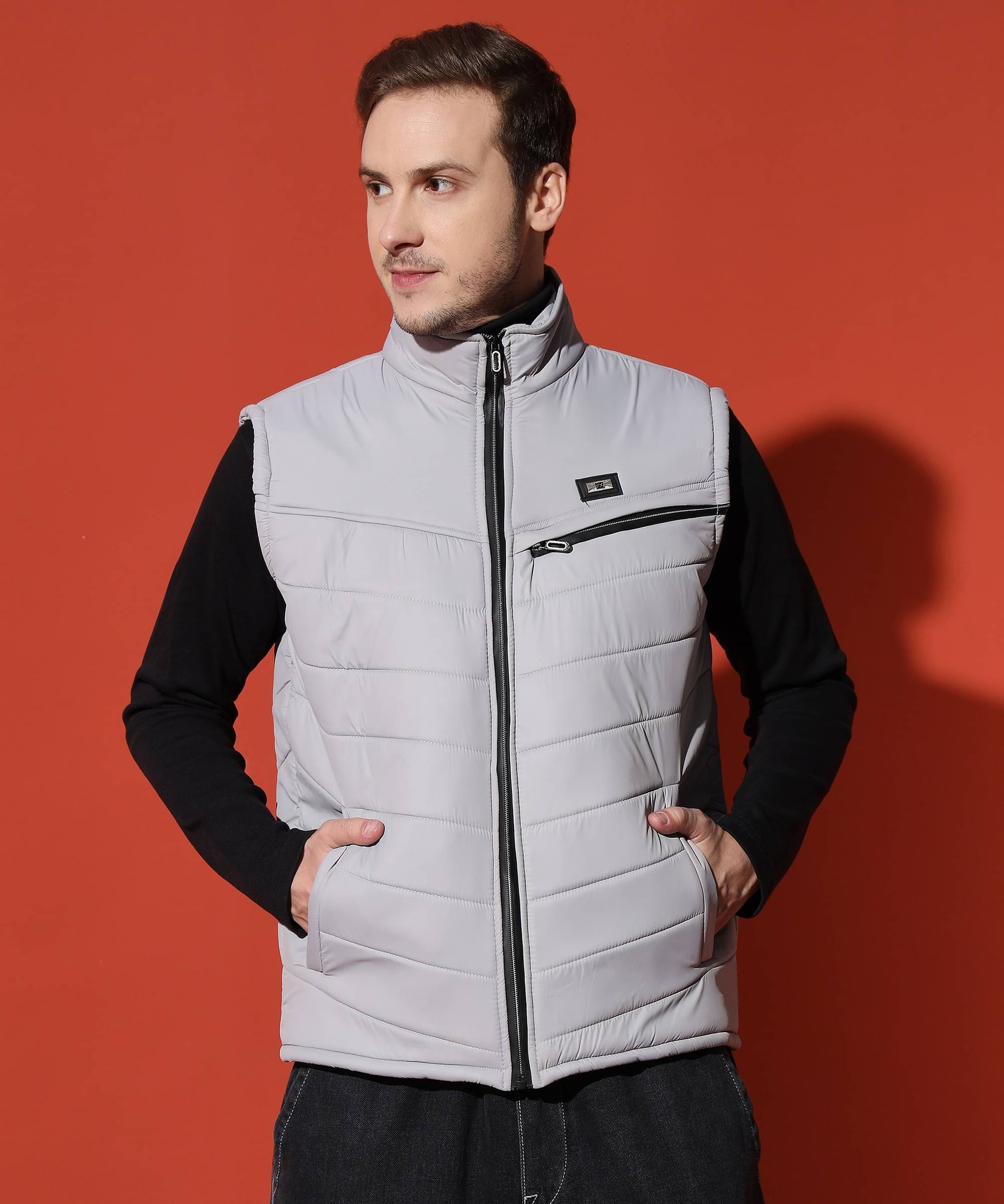 HEMLOCK Polyester Men's Puffer Jacket - Grey ( Pack of 1 ) HEMLOCK Polyester Men's Puffer Jacket - Grey ( Pack of 1 )