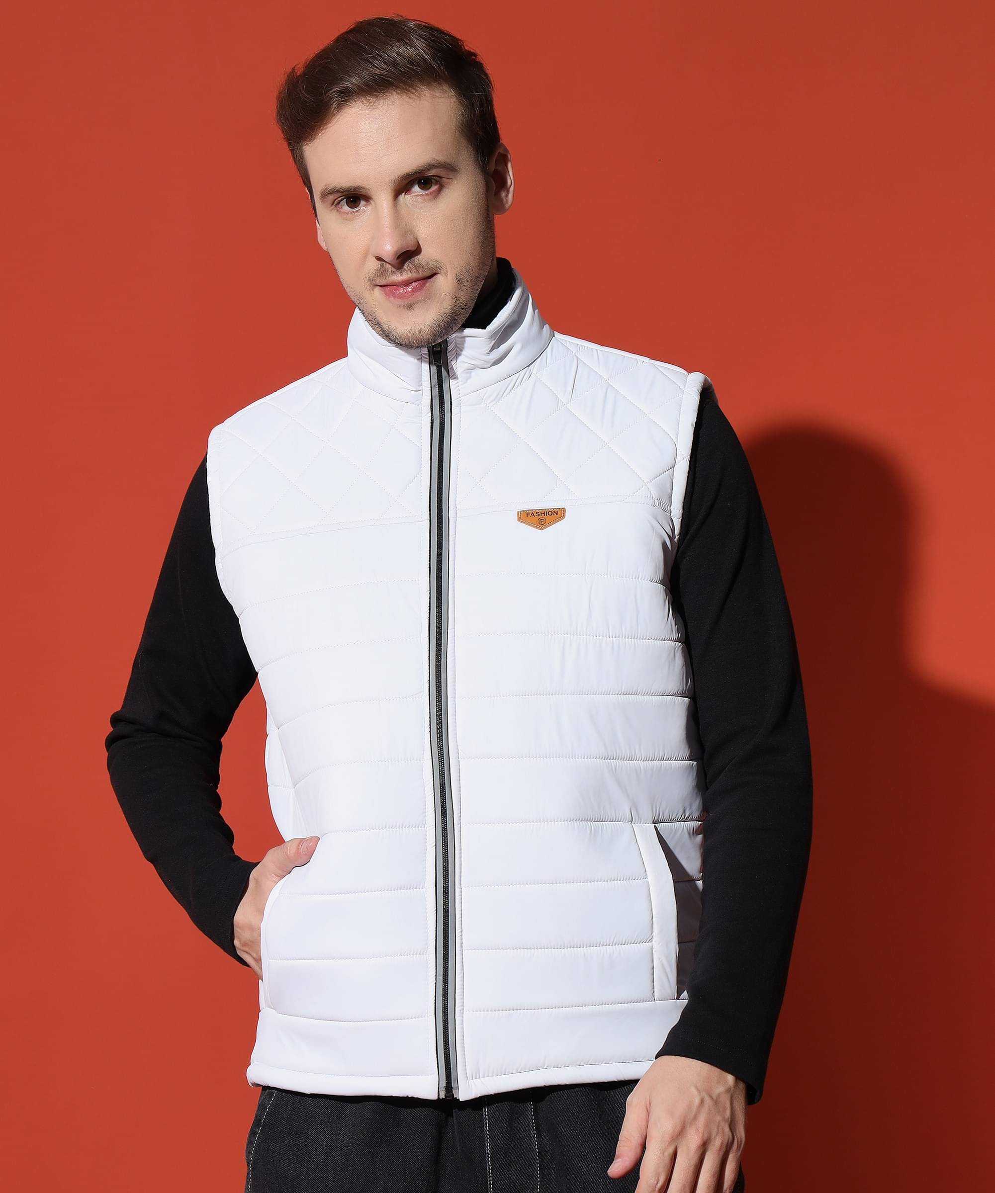 HEMLOCK Polyester Men's Puffer Jacket - White ( Pack of 1 )     			HEMLOCK Polyester Men's Puffer Jacket - White ( Pack of 1 )