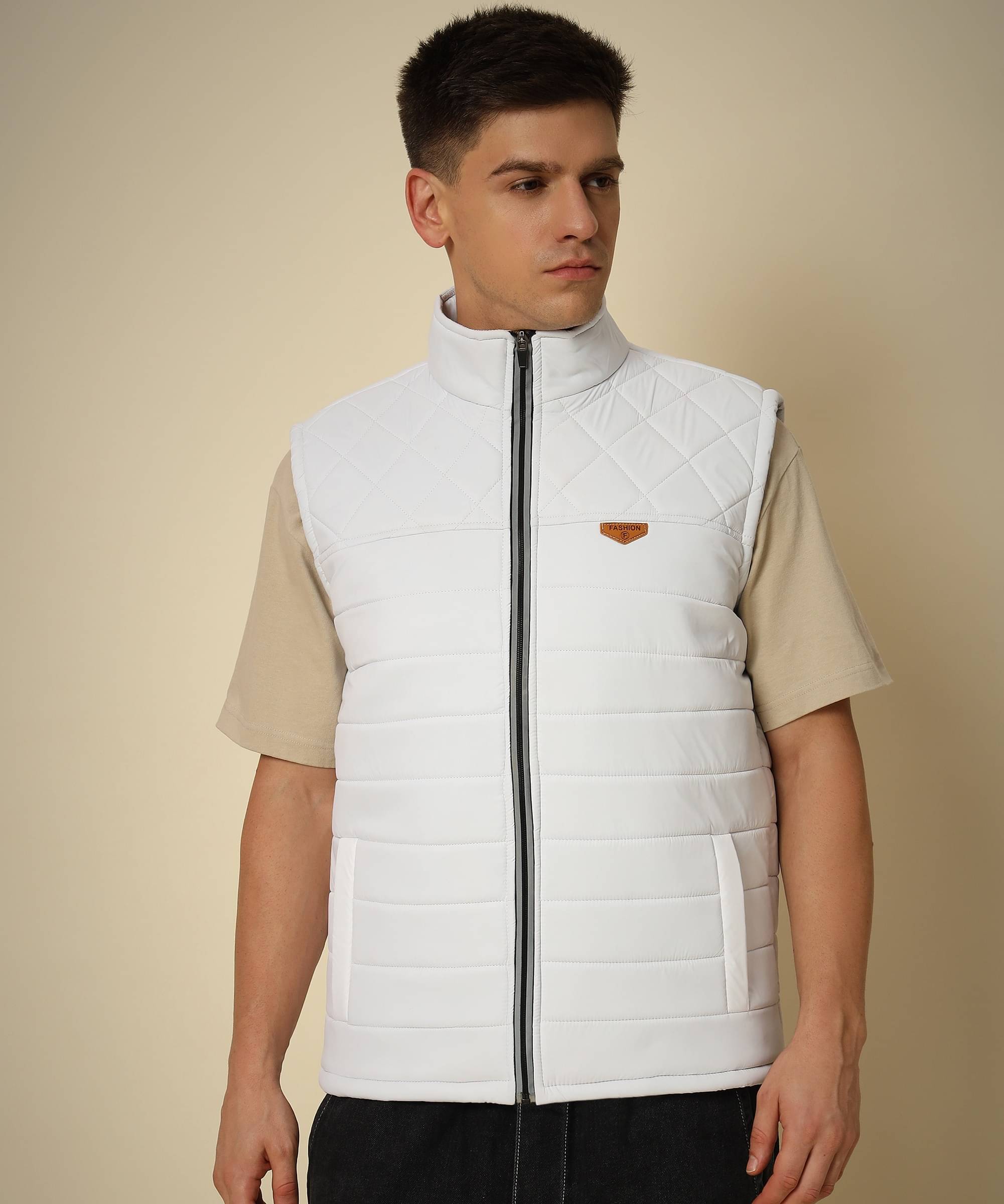     			HEMLOCK Polyester Men's Puffer Jacket - White ( Pack of 1 )