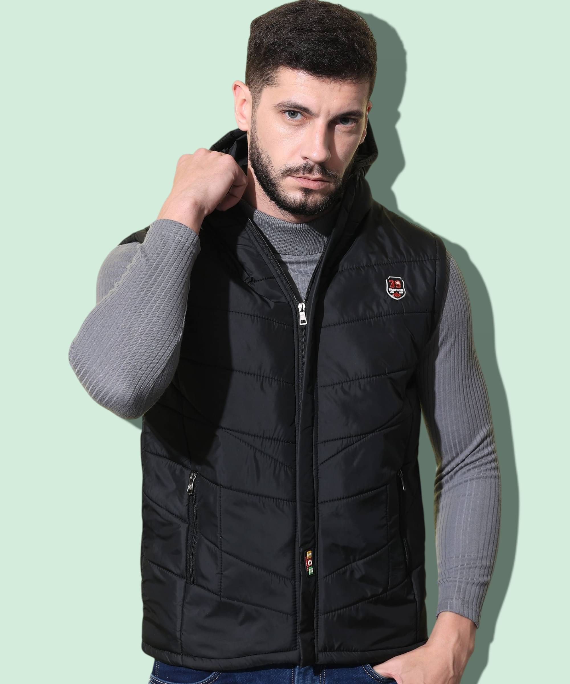     			HEMLOCK Polyester Men's Puffer Jacket - Black ( Pack of 1 )