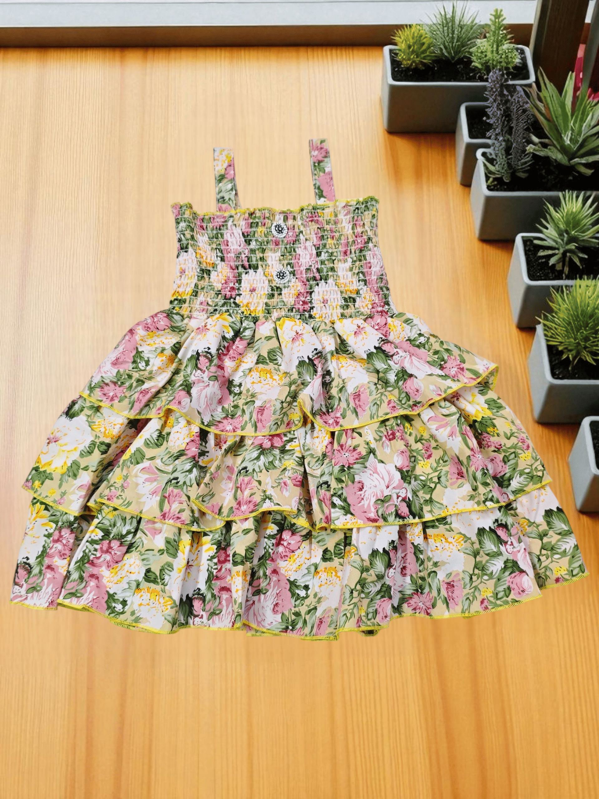 JAAMI Silk Blend Dress For Girls ( Pack of 1 , Green ) JAAMI Silk Blend Dress For Girls ( Pack of 1 , Green )