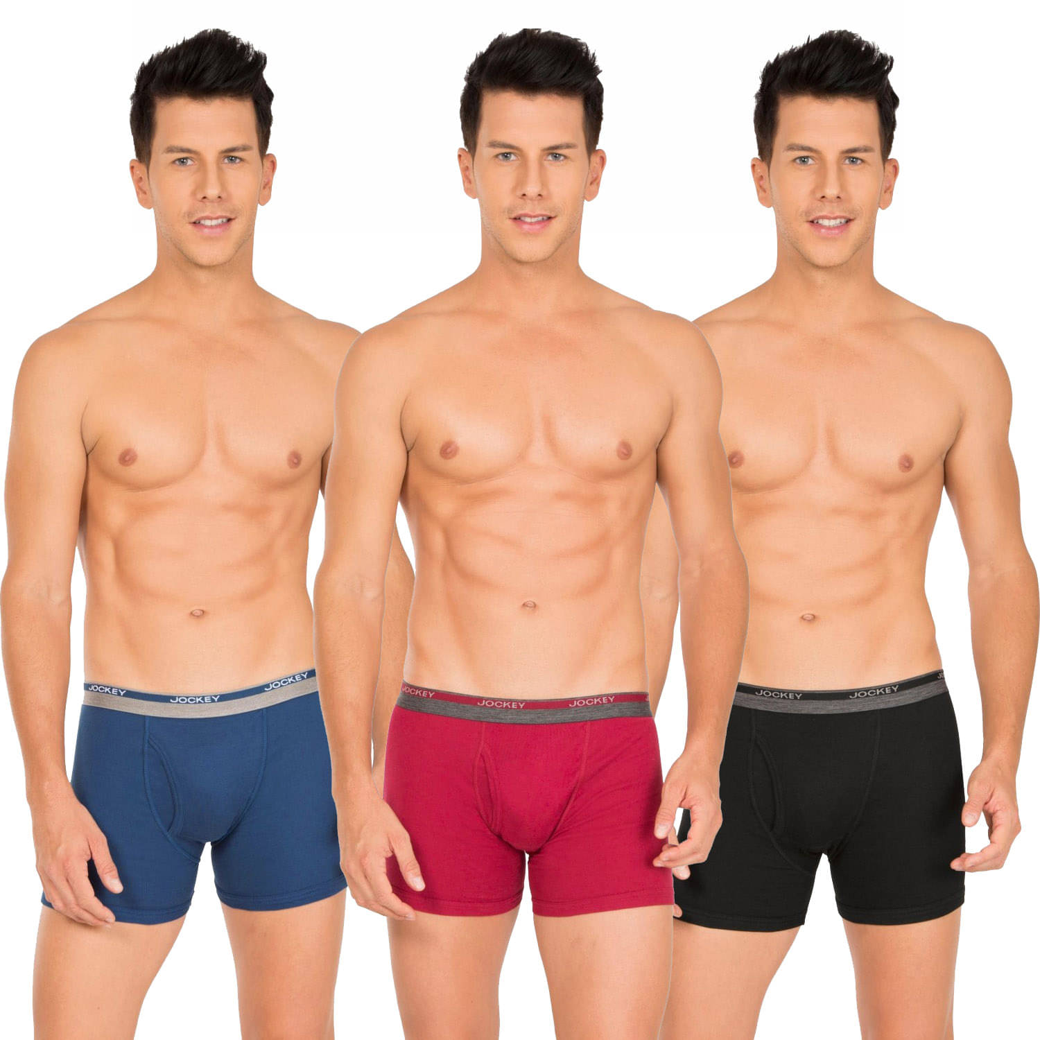     			Jockey Pack of 3 Cotton Trunks For Men's ( Multicolor )