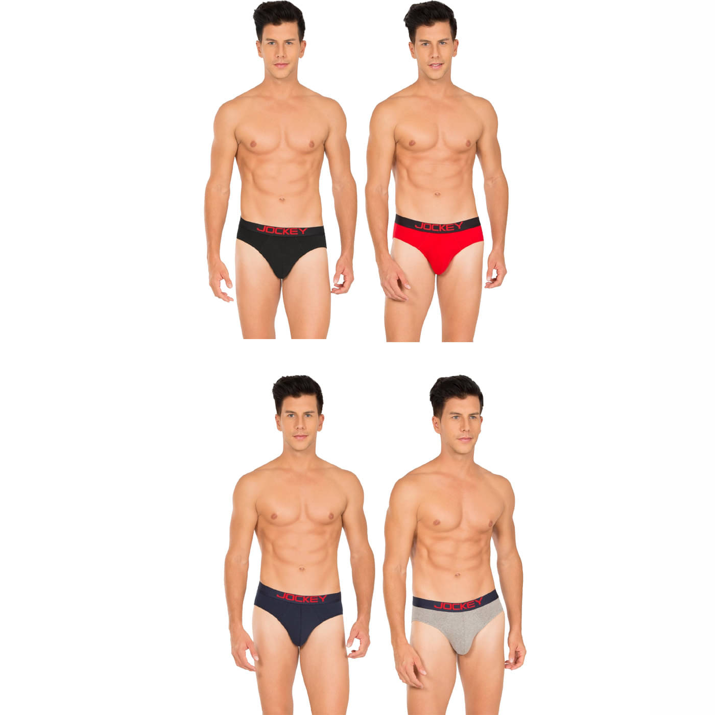 Jockey Pack of 4 Cotton Briefs For Men's ( Multicolor ) Jockey Pack of 4 Cotton Briefs For Men's ( Multicolor )