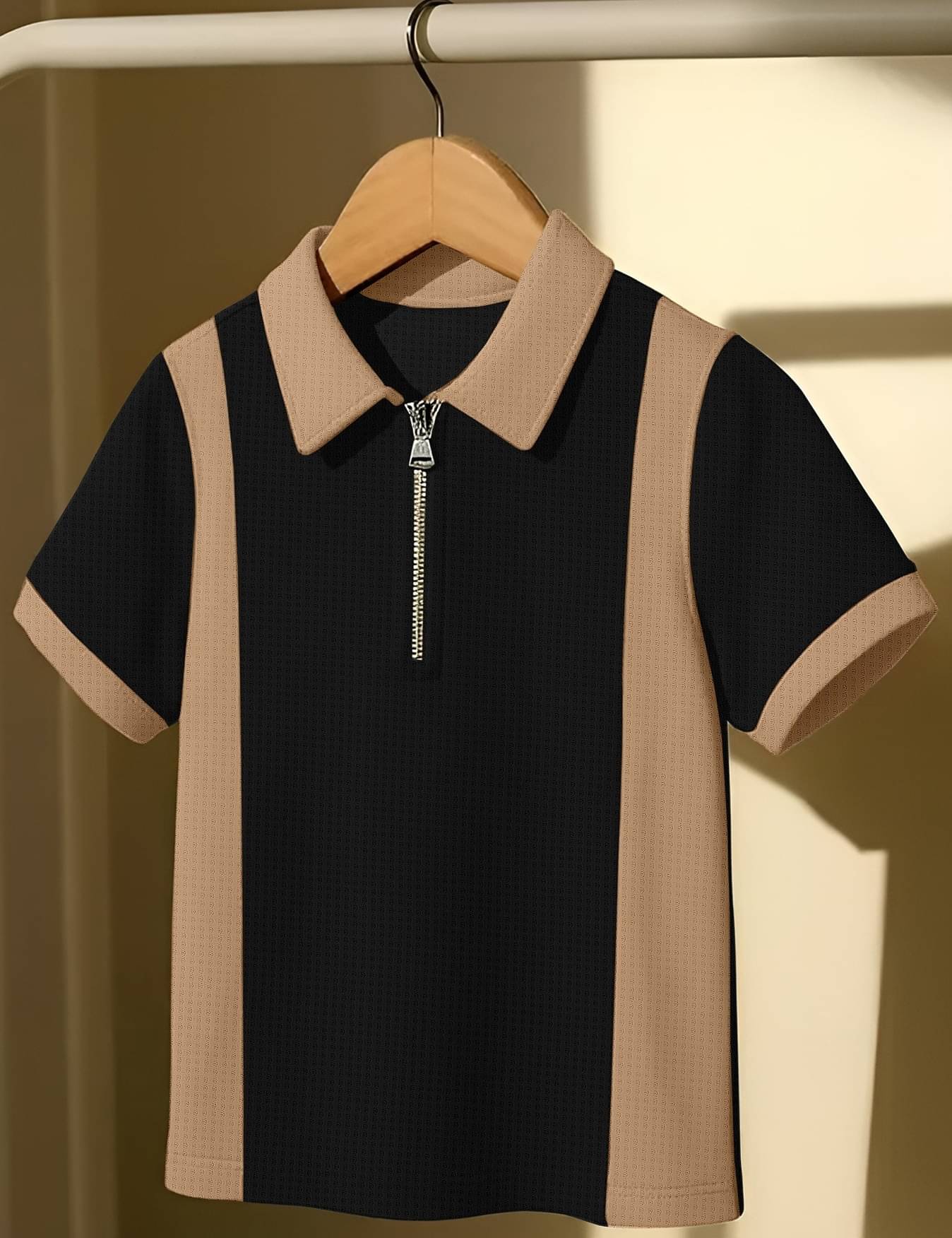     			KAJARU Men Polyester Regular Fit Self Design Polo T Shirt ( Multicolor )