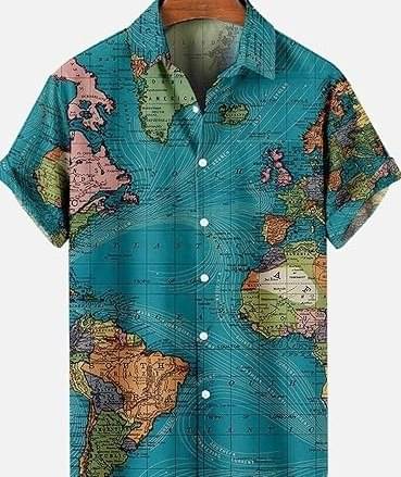     			KRIVA Linen Regular Fit Printed Half Sleeves Men's Casual Shirt - Blue ( Pack of 1 )