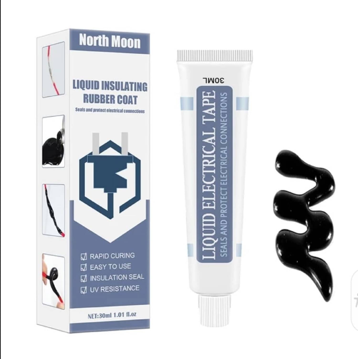 Liquid Electrical Tape/Tube for Wire,Liquid Insulating High Temperature Tube, Waterproof Insulating Electrical Gel, Cable Repair for Mobile Charger (Black) Liquid Electrical Tape/Tube for Wire,Liquid Insulating High Temperature Tube, Waterproof Insulating Electrical Gel, Cable Repair for Mobile Charger (Black)