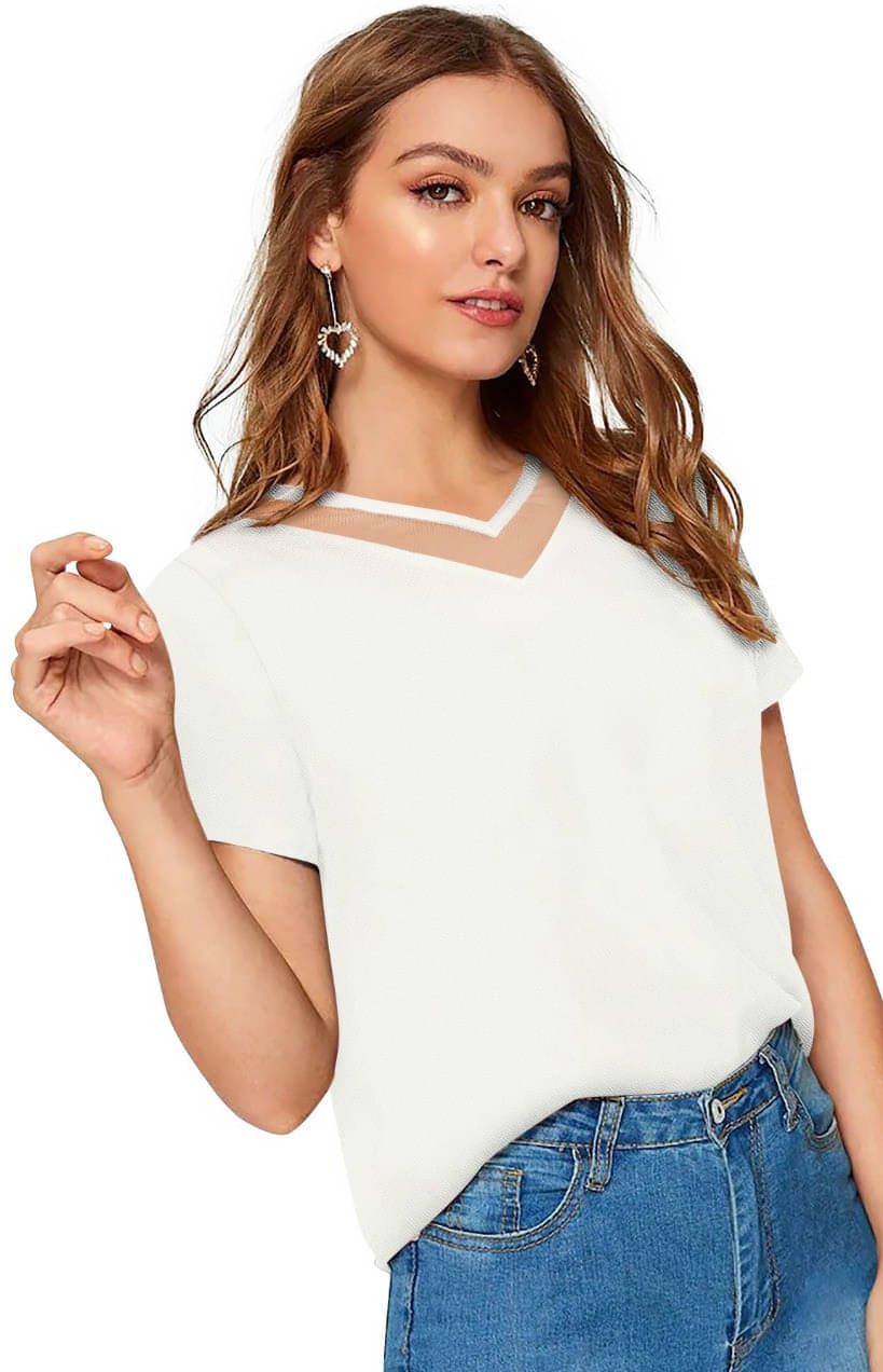     			Lovespreadin Women's Viscose Rayon Regular Top ( White )