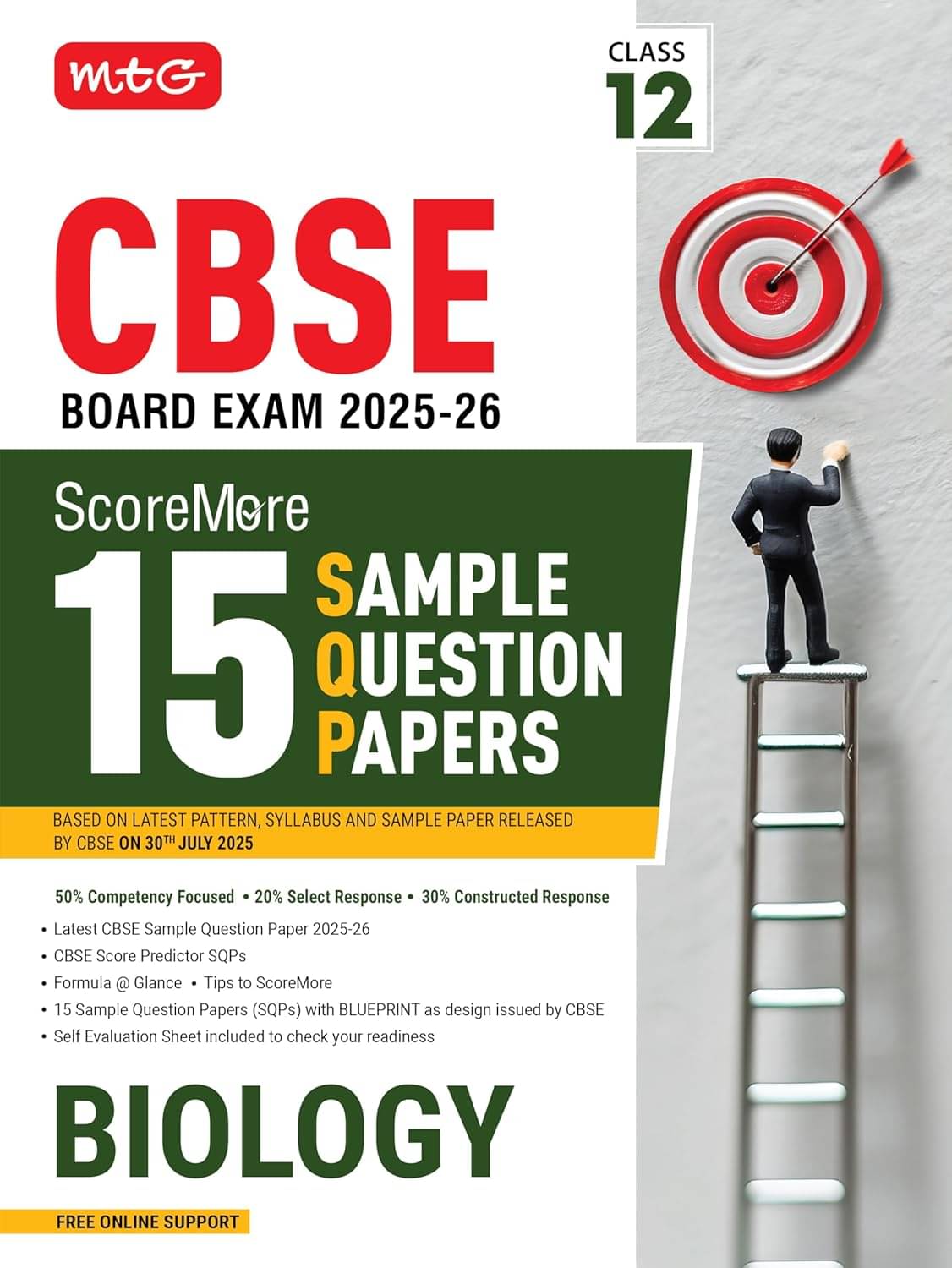     			MTG CBSE Class 12 ScoreMore 15 Sample Papers Biology Book For 2025-2026 Board Exam | Chapter-wise Competency-Based Questions (CBQs) | Based on Latest