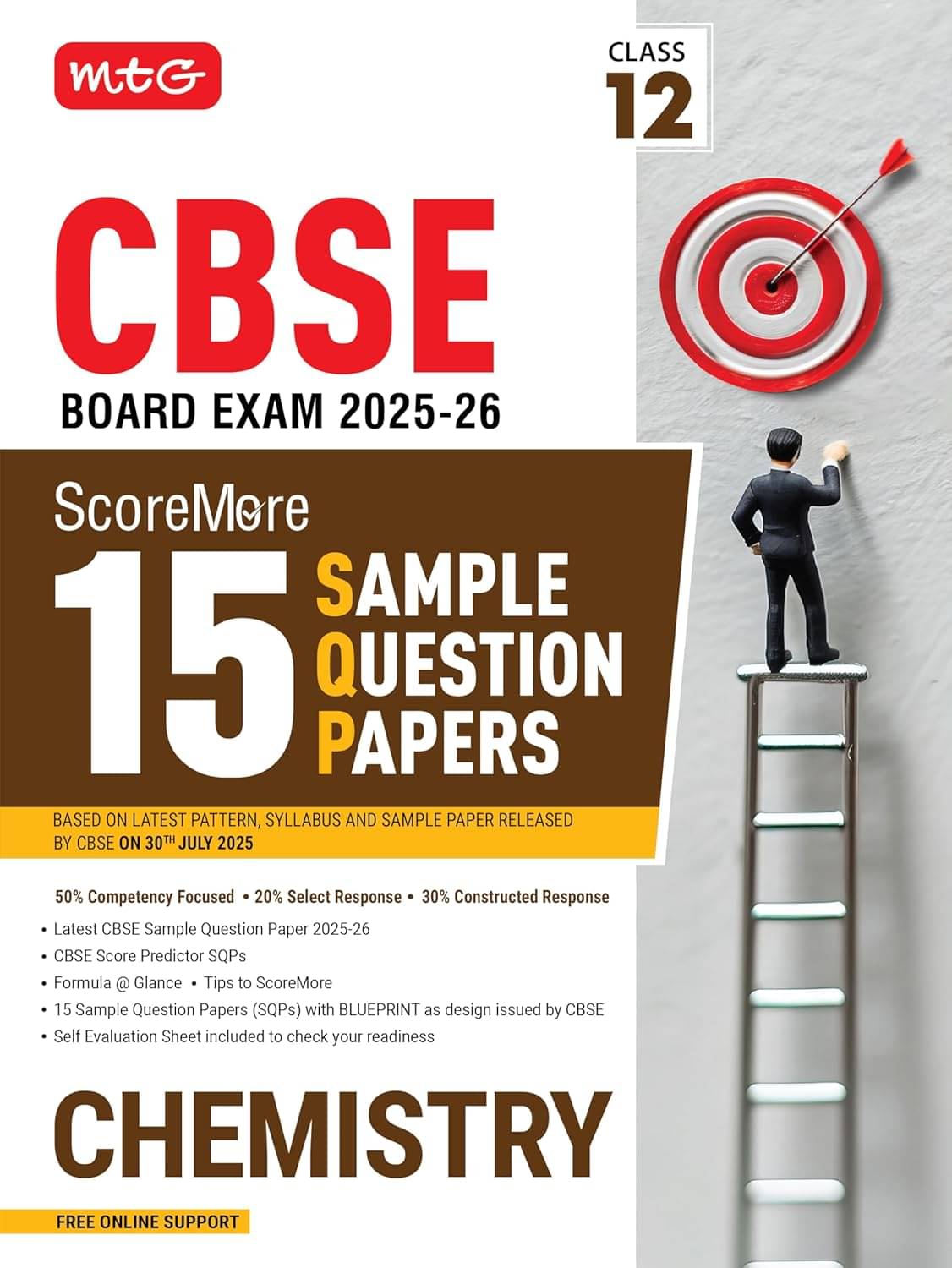     			MTG CBSE Class 12 ScoreMore 15 Sample Papers Chemistry Book For 2025-2026 Board Exam | Chapter-wise Competency-Based Questions (CBQs) | Based on Lates